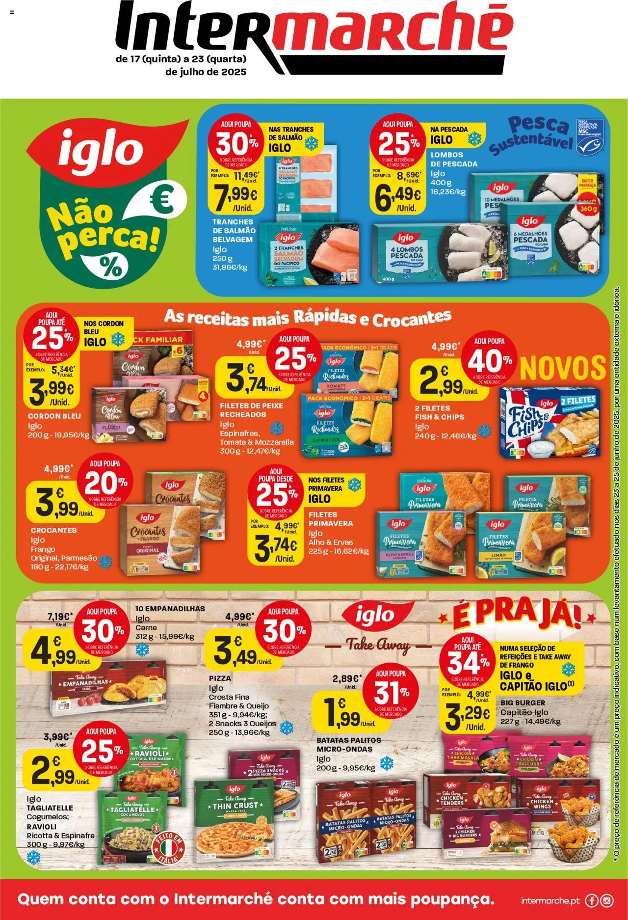 Intermarché Folheto Mini │ válido de 17.07.2025 | Página: 1 | Produtos: Frango, Base, Queijo, Peixe