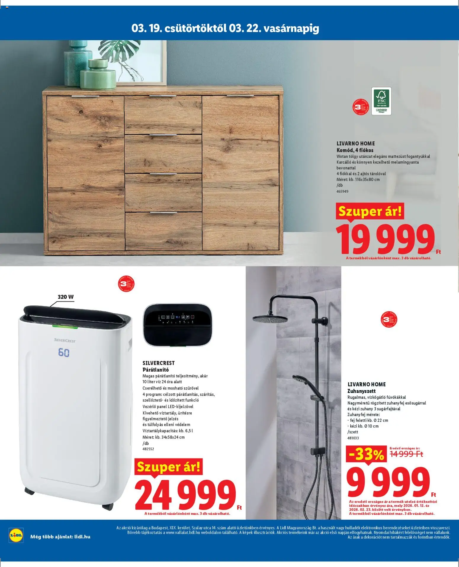 Lidl akciós ujság - amely érvényes a következő dátumtól: 19.03.2026 | Oldal: 6