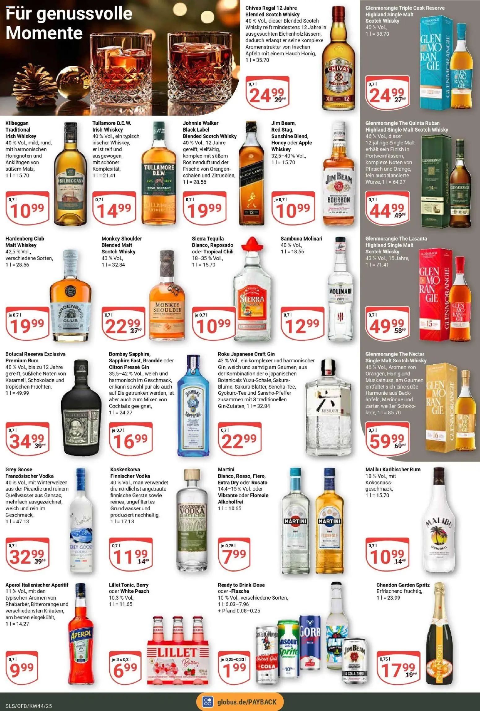 Globus prospekt Saarlouis	 – gültig ab 26.10.2025 | Seite: 18 | Produkte: Rum, Finish, Lillet, Gin