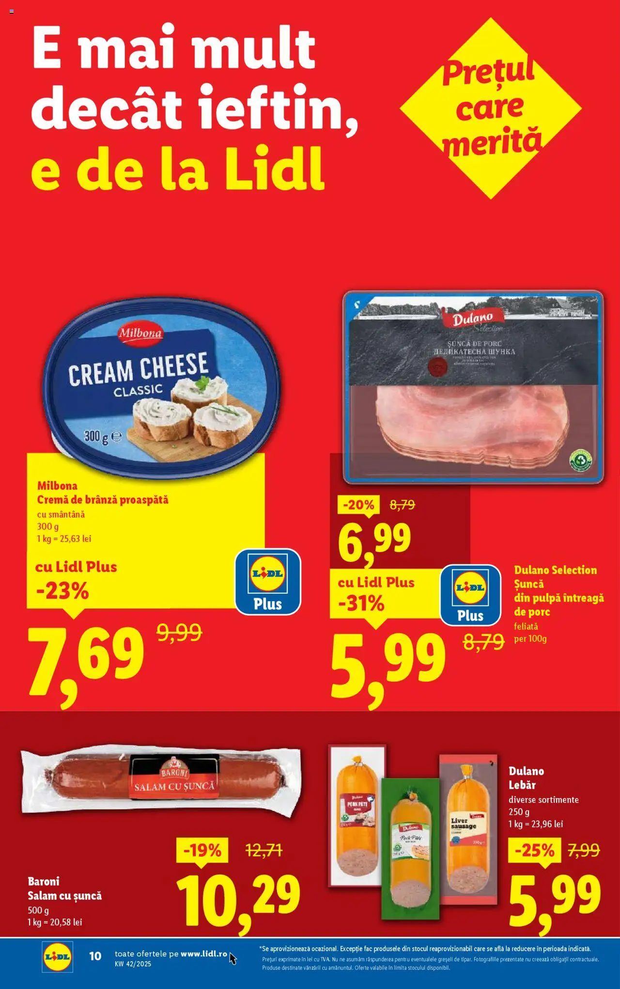 Noul catalog Lidl – valabil de la 13.10.2025 | Pagină: 10 | Produse: Pate, Cremă, Șuncă, Cremă de brânză