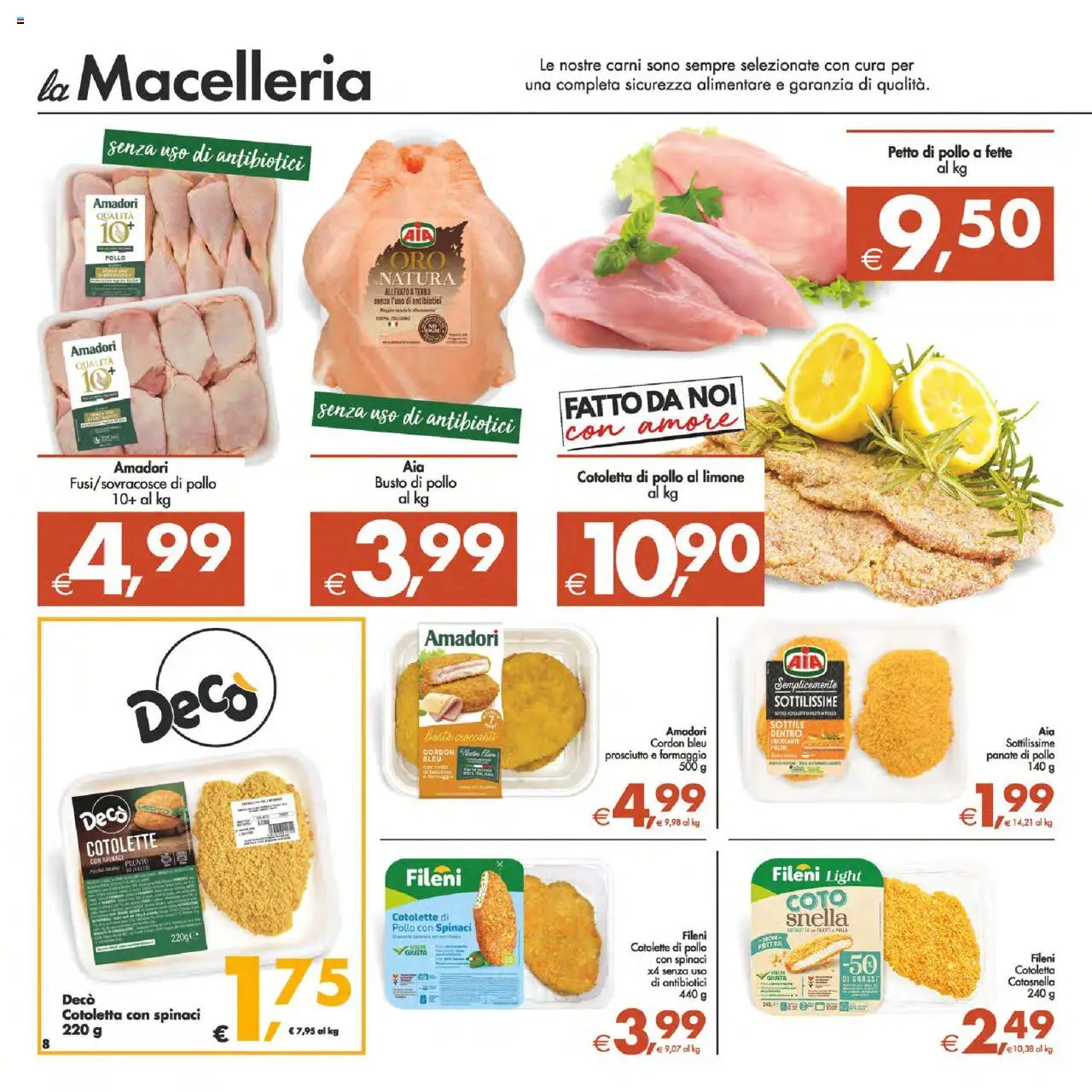 Volantino Decò del 03.10.2025 | Pagina: 9 | Prodotti: Pollo, Formaggio, Limone, Terra