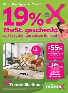Mömax 19% MwSt. geschenkt auf fast den gesamten Einkauf ab 26.01.2026 gültig