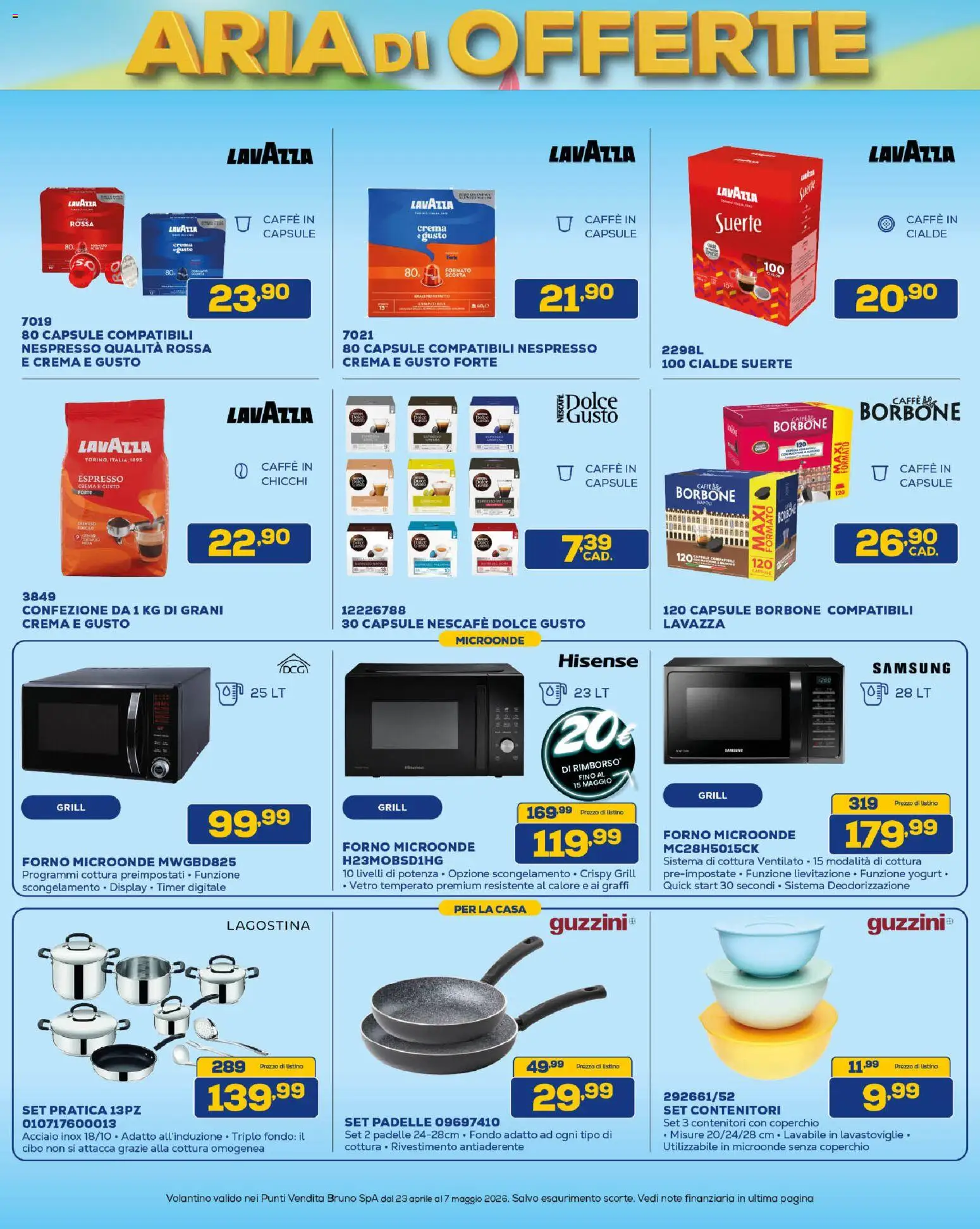 Volantino Euronics del 23.04.2026 | Pagina: 25 | Prodotti: Crema, Microonde, Caffè, Lavazza
