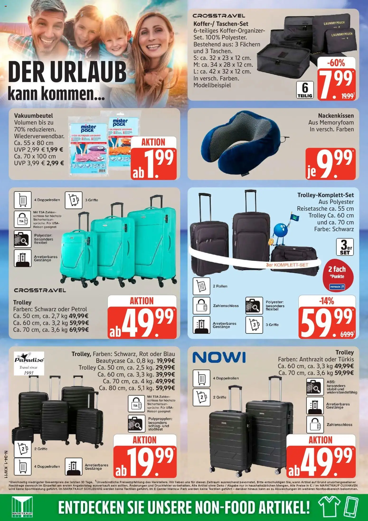 Marktkauf Prospekt Cuxhaven – gültig ab 09.03.2026 | Seite: 34 | Produkte: Reisetasche
