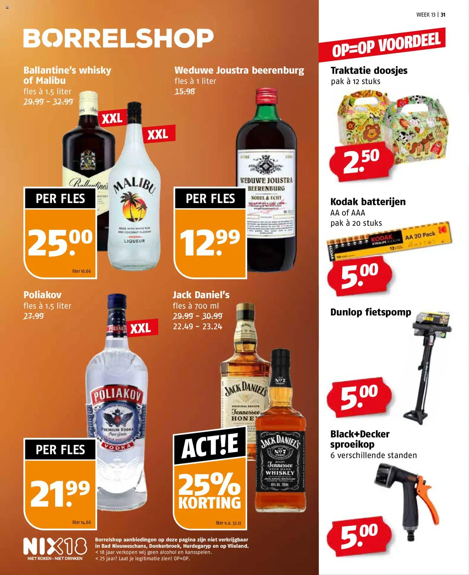 {H1} | Pagina: 31 | Producten: Whisky, Bad, Alcohol, Batterijen