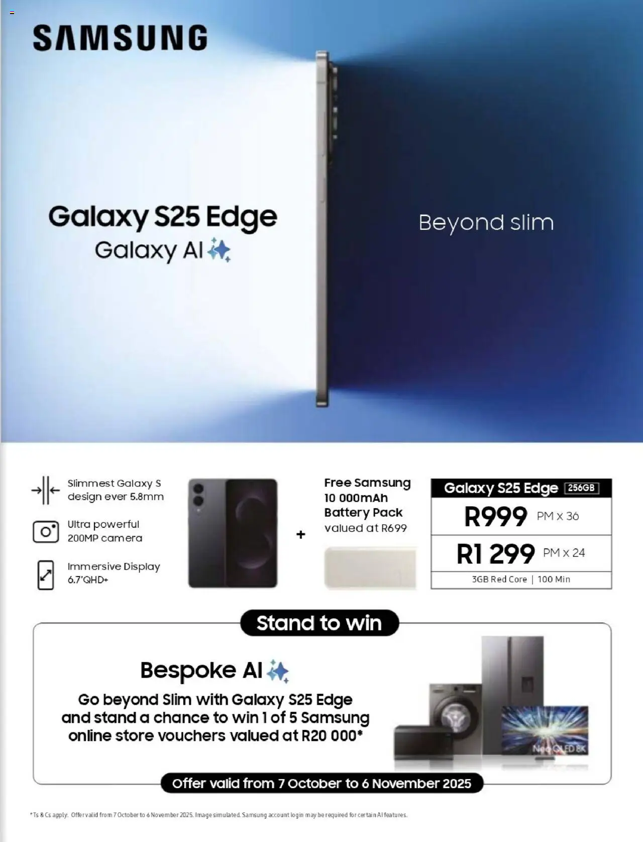 New Vodacom catalogue – valid from 07.10.2025 | Page: 15 | Products: Camera, Battery