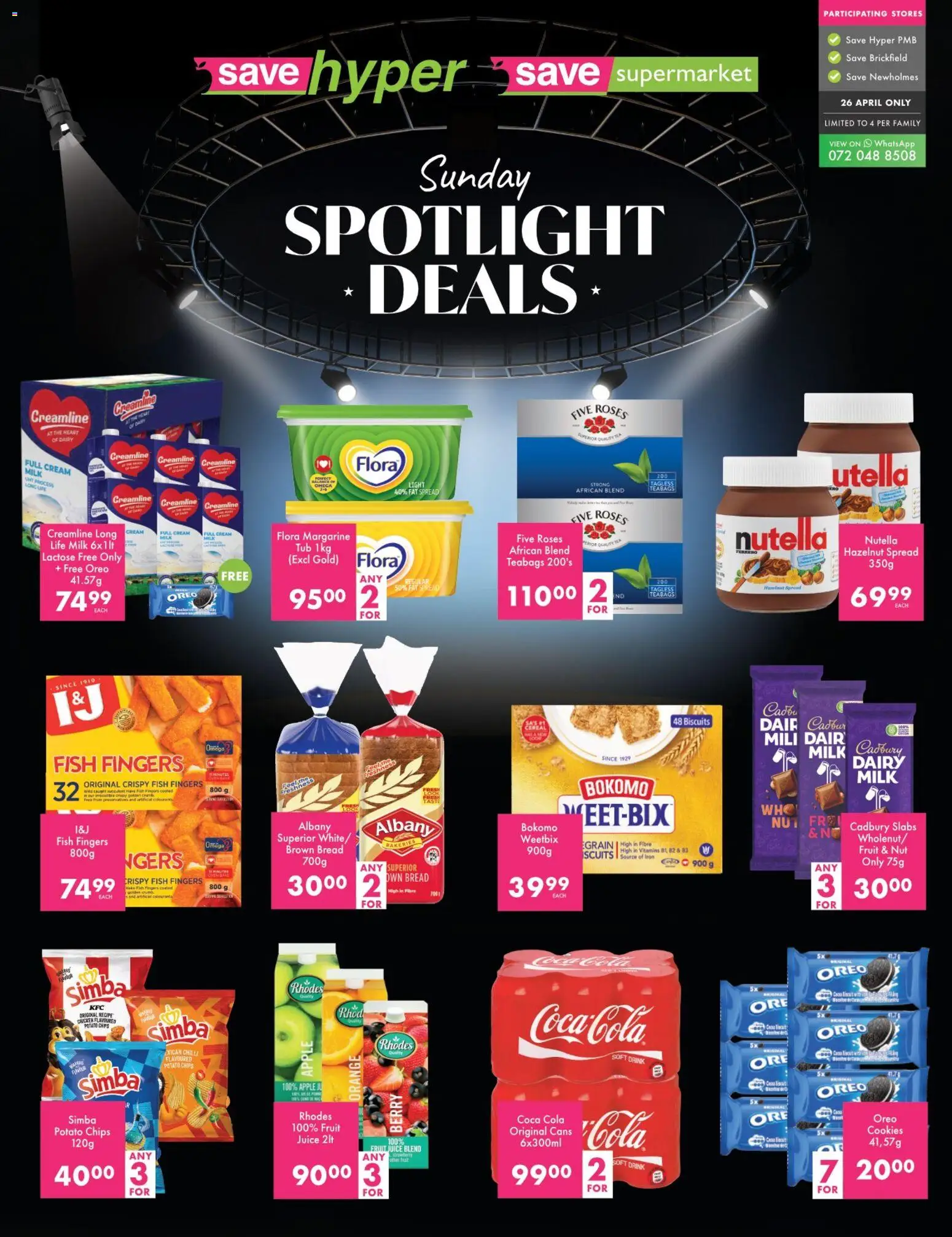 New Save catalogue – valid from 26.04.2026 | Page: 2 | Products: Milk, Juice, Fish, Fruit