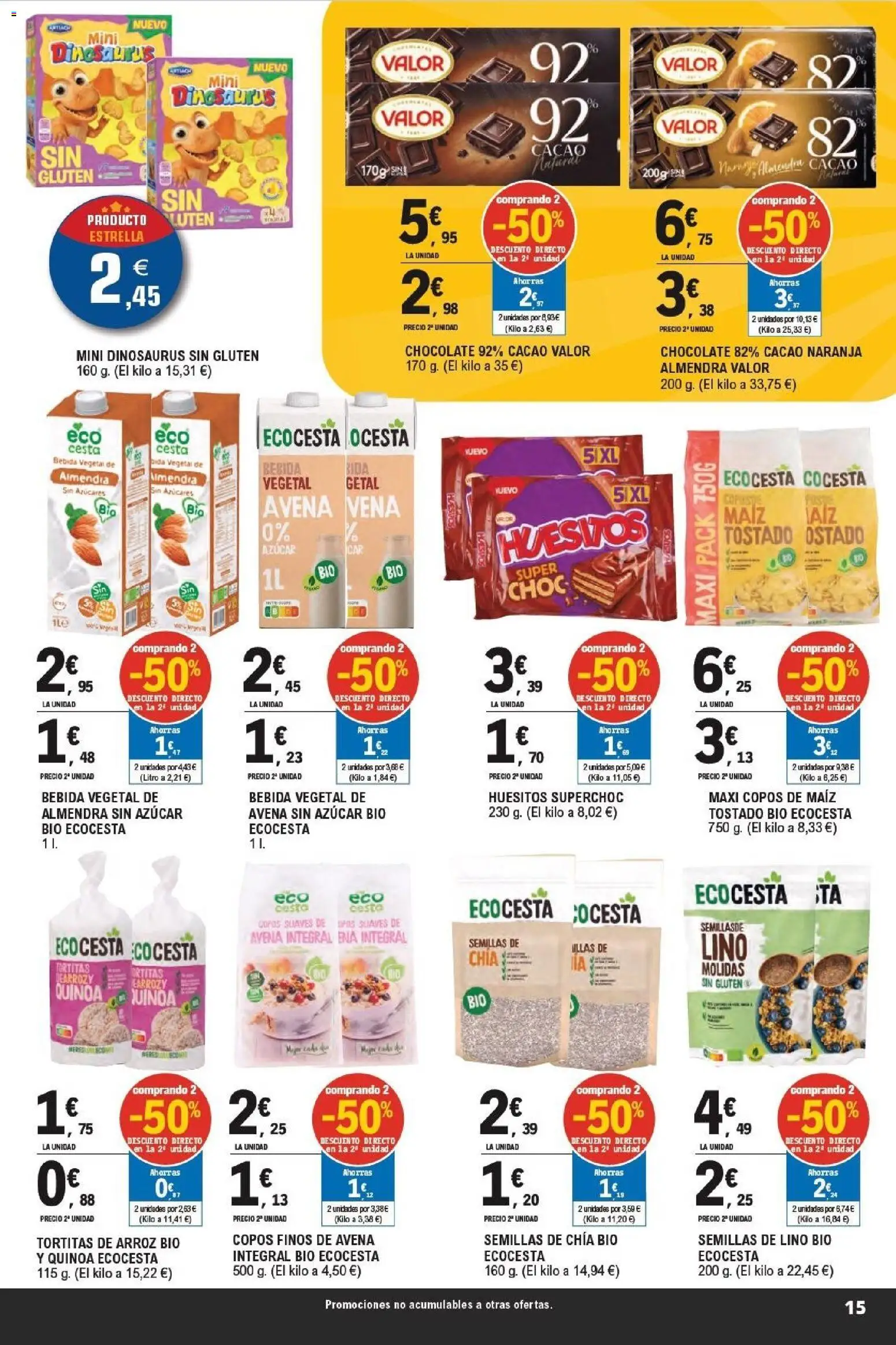 E.Leclerc - La semana del Ahorro │ válido desde el 16.02.2026 | Página: 15 | Productos: Arroz, Copos, Φρυγανιές σικάλεως, Cesta