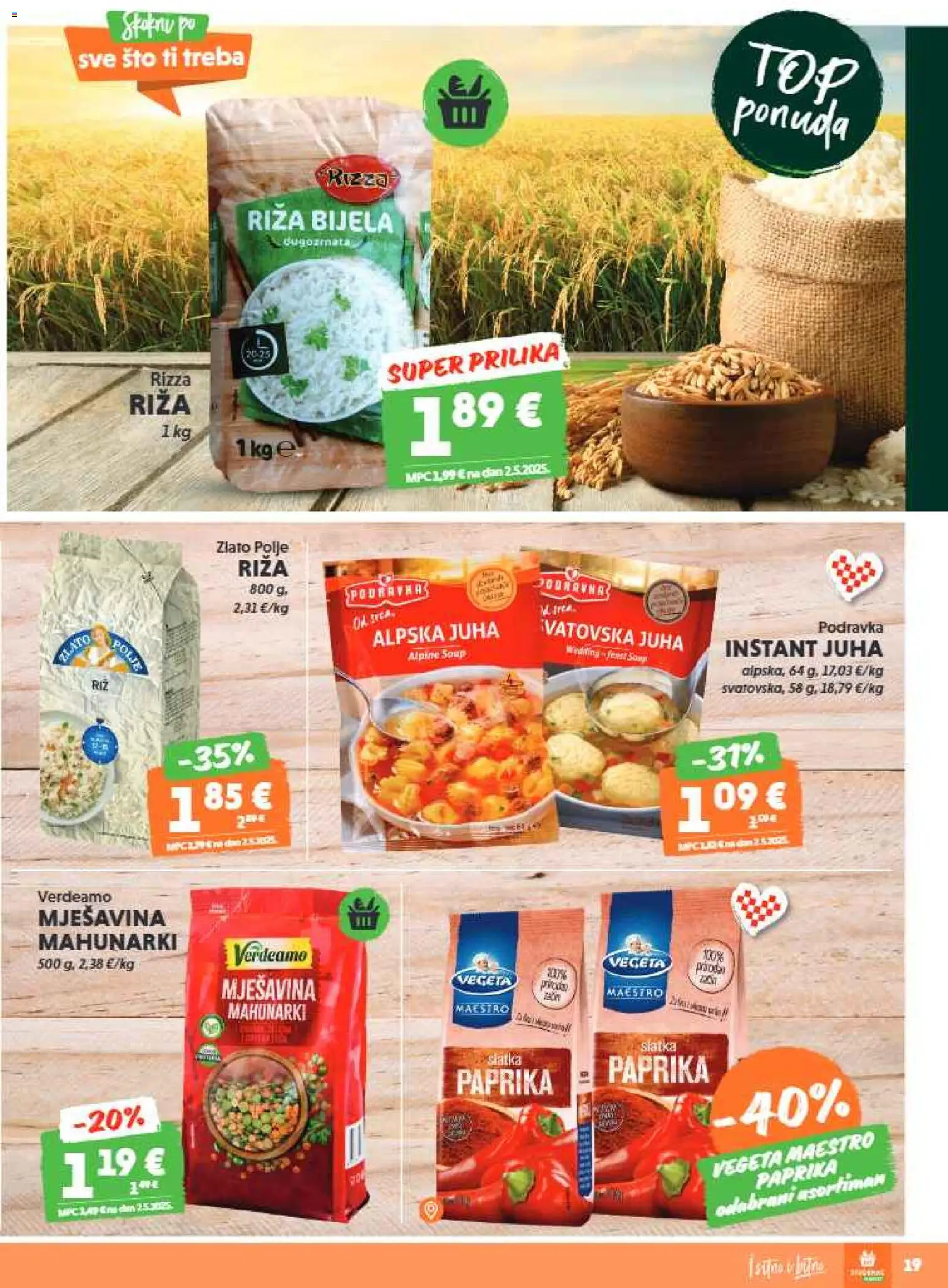 Studenac katalog | vrijedi od 07.01.2026 | Stranica: 19 | Proizvodi: Podravka, Riža, Paprika, Vegeta