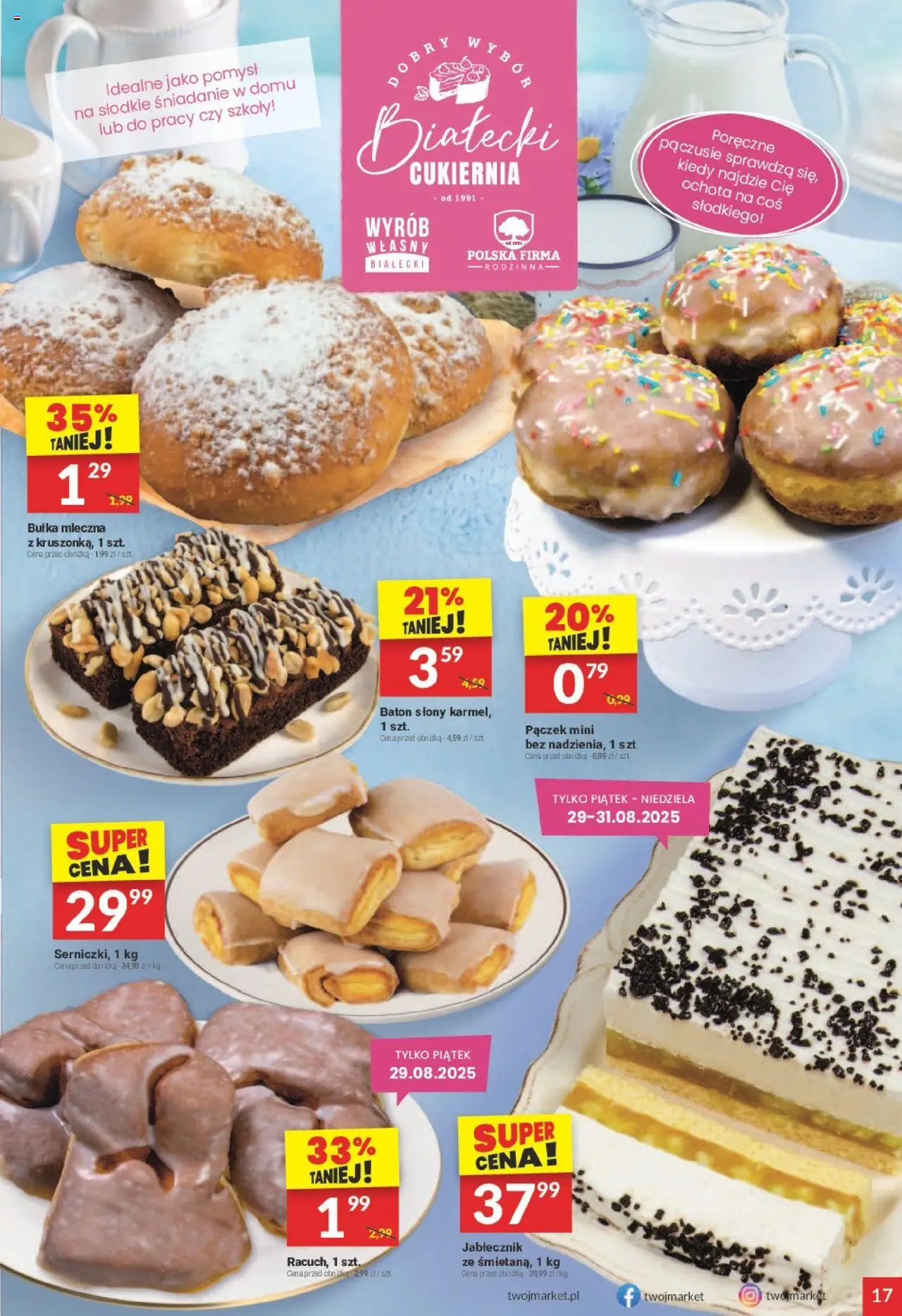 Twój Market Gazetka od 27.08.2025 | Strona: 17 | Produkty: Bułka, Baton