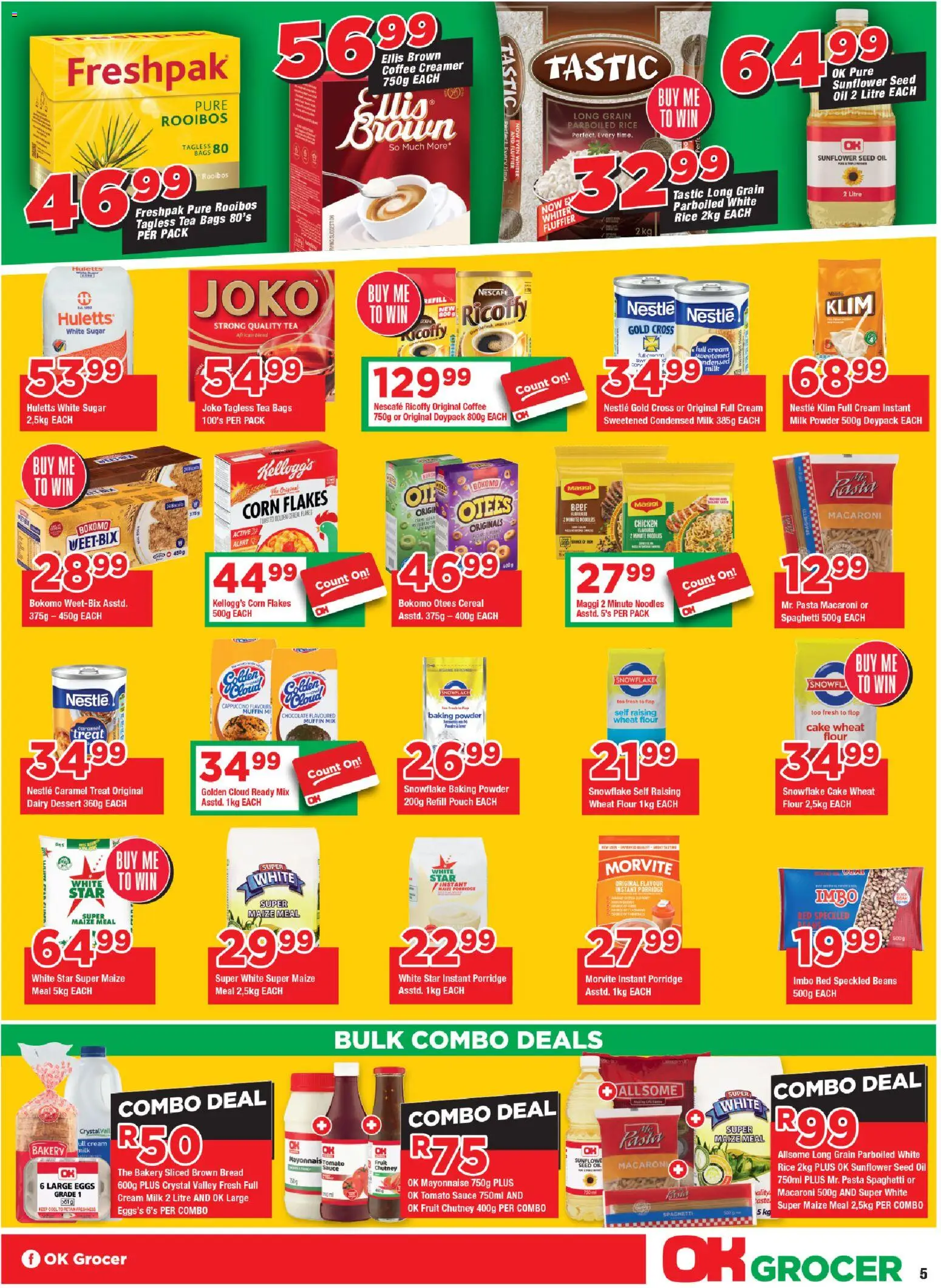 New OK Foods catalogue – valid from 24.10.2025 | Page: 5 | Products: Chutney, Milk, Tea, Pasta