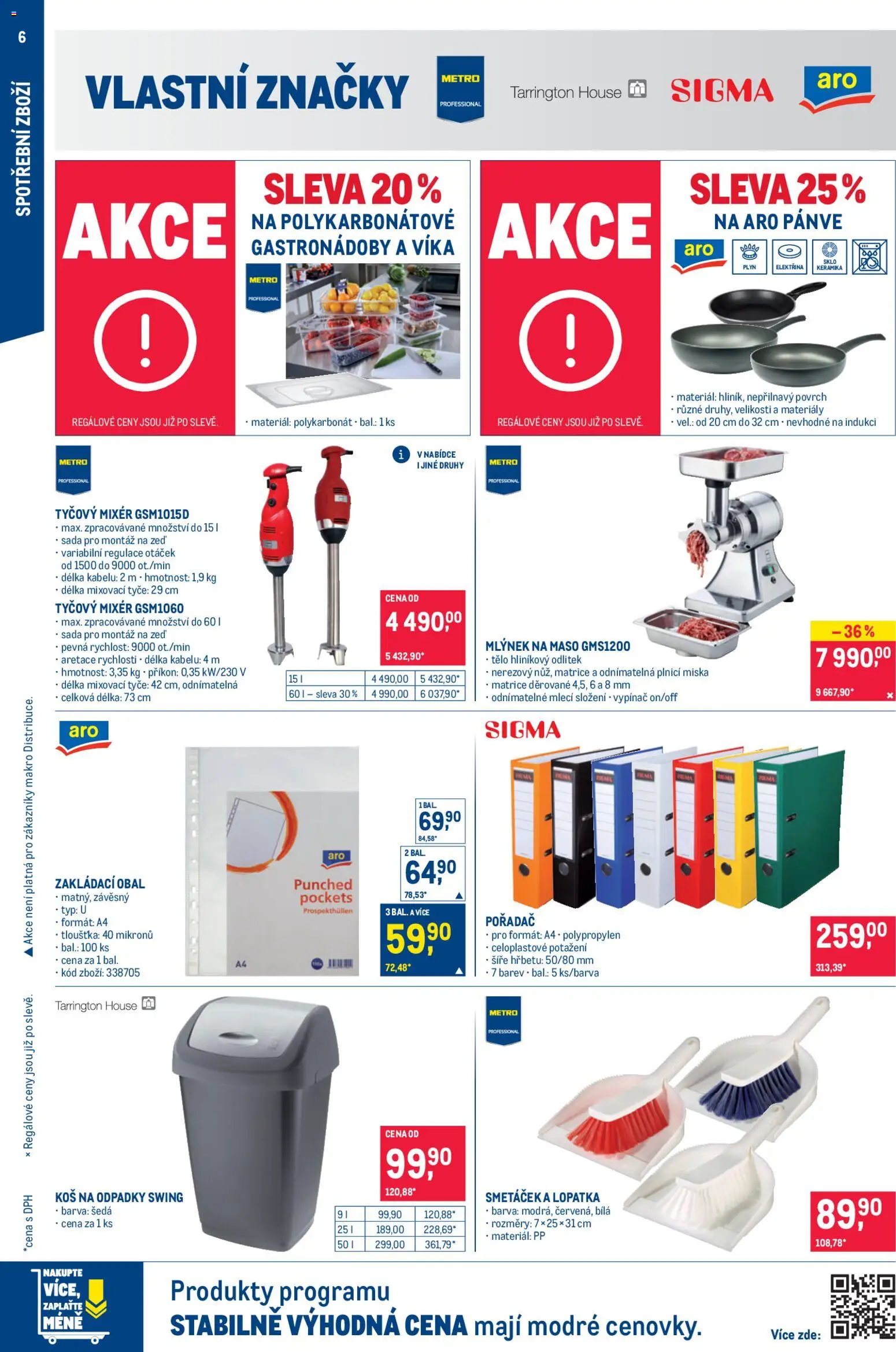 Makro leták - Spotřební zboží od 28.01.2026 | Strana: 6 | Produkty: Tyčový mixér, Pánve, Lopatka, Maso