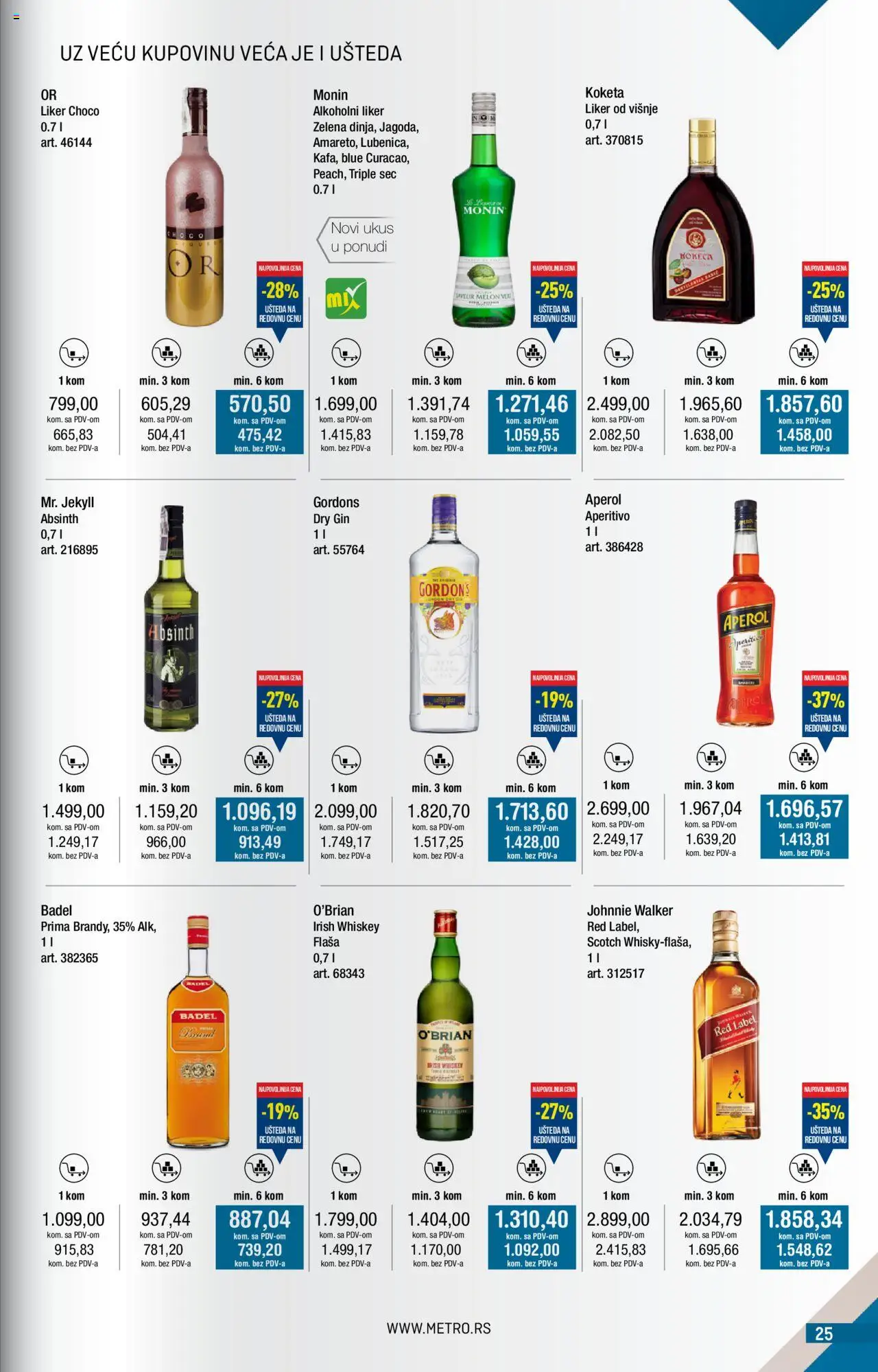 Metro katalog - važi od 01.07.2025 | Strana: 25 | Proizvode: Liker, Dry gin, Gin