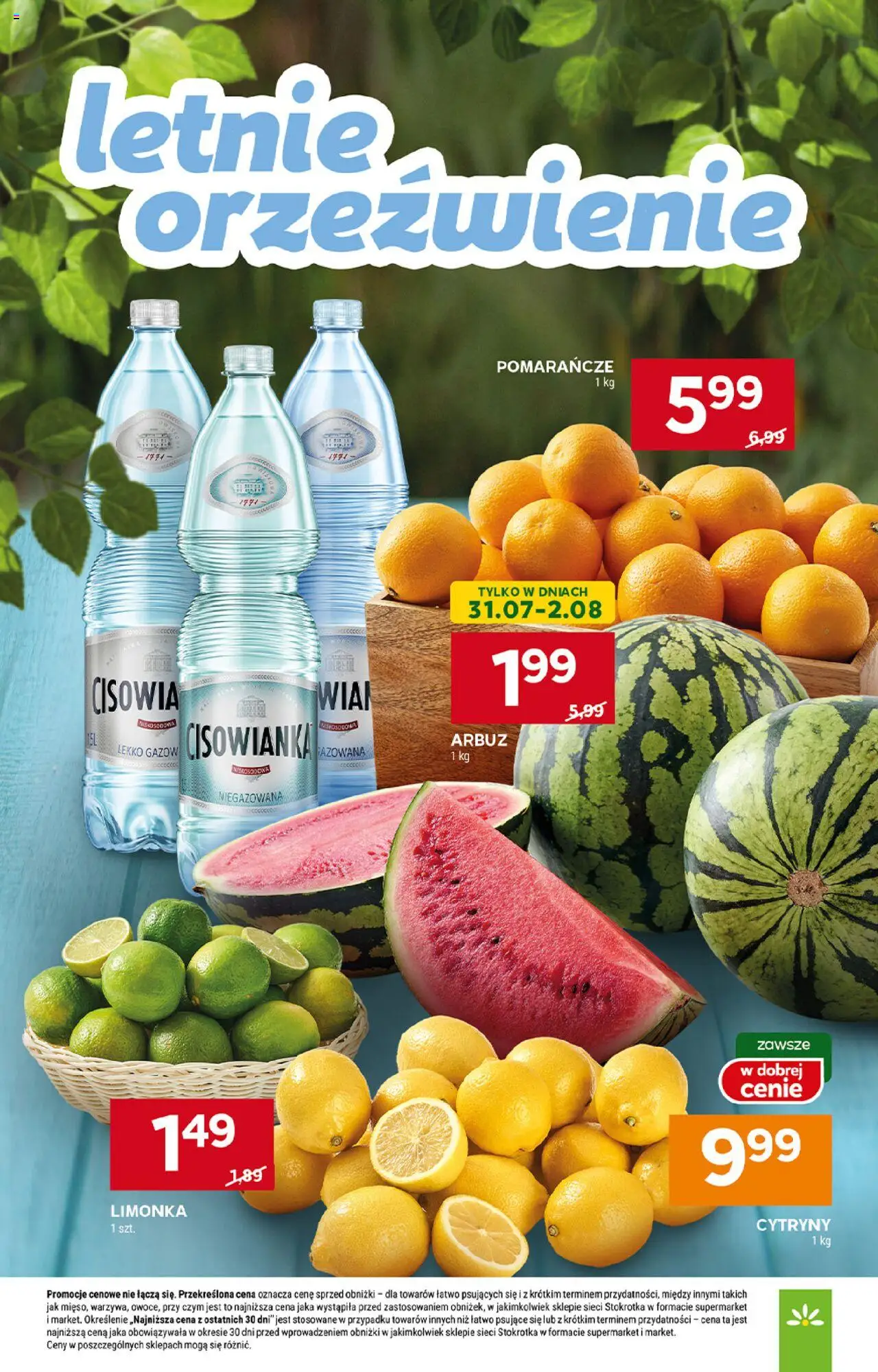 Stokrotka Gazetka - Market od 31.07.2025 | Strona: 9 | Produkty: Arbuz, Stokrotka, Cytryny, Pomarańcze