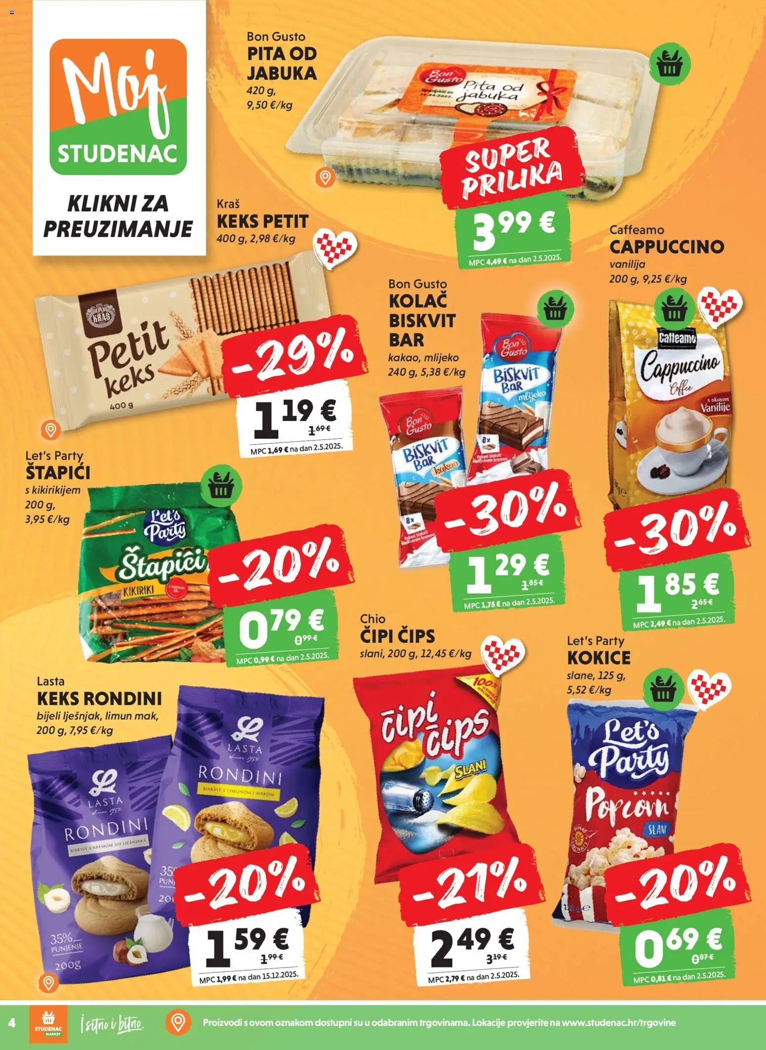 Studenac katalog | vrijedi od 18.03.2026 | Stranica: 4 | Proizvodi: Pita, Limun, Kakao, Jabuka