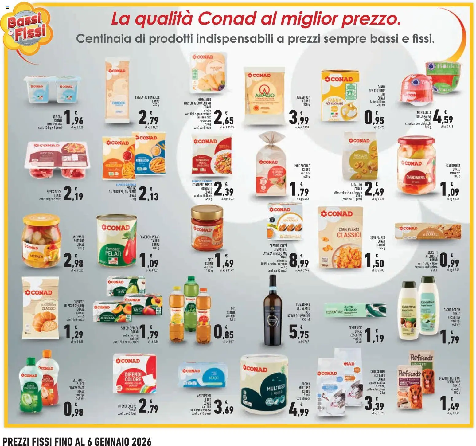Volantino Conad del 27.12.2025 | Pagina: 27 | Prodotti: Pasta sfoglia, Biscotti, Mortadella, Taralli