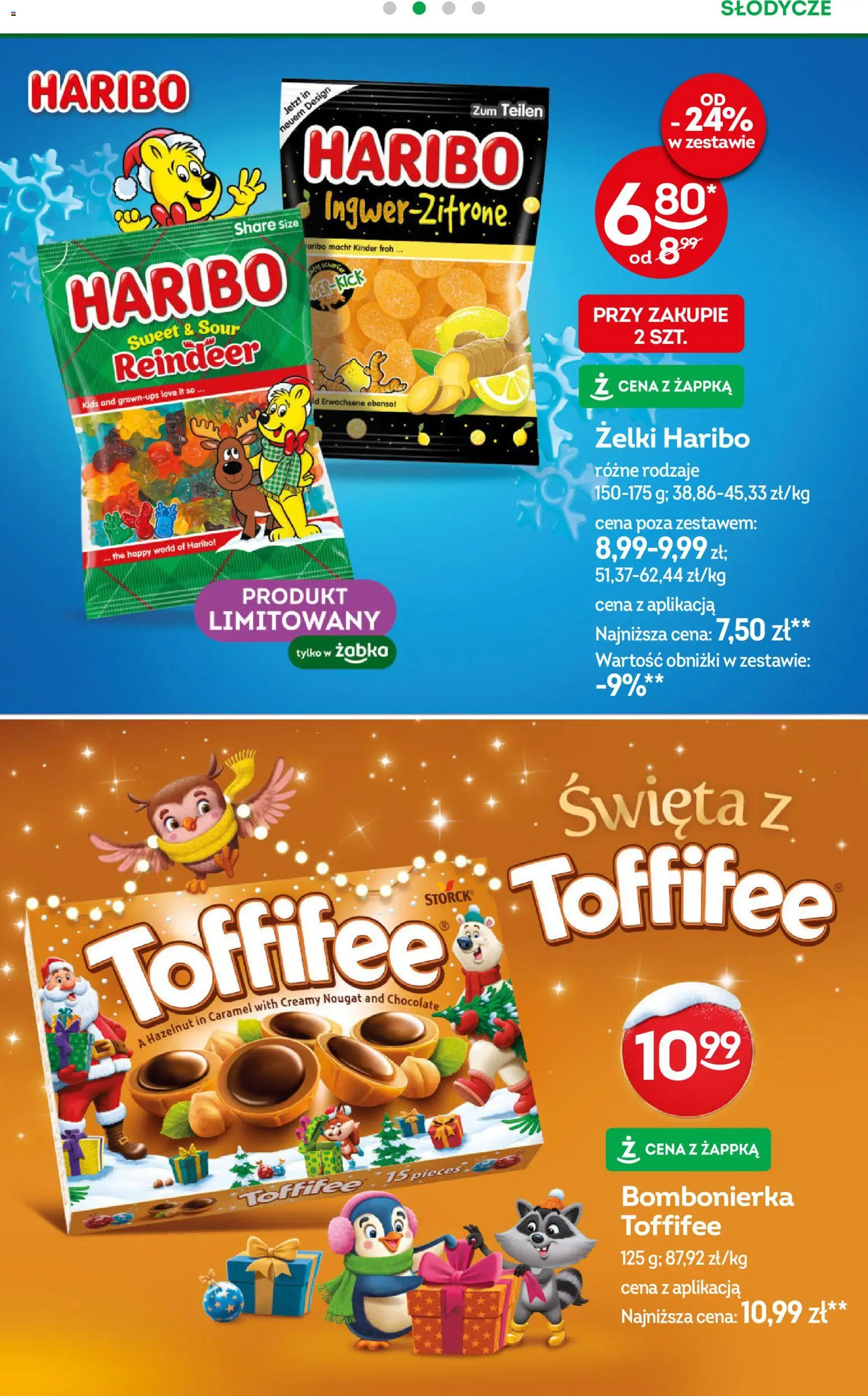 Żabka Gazetka od 17.12.2025 | Strona: 15 | Produkty: Żelki haribo, Słodycze, Bombonierka, Żelki