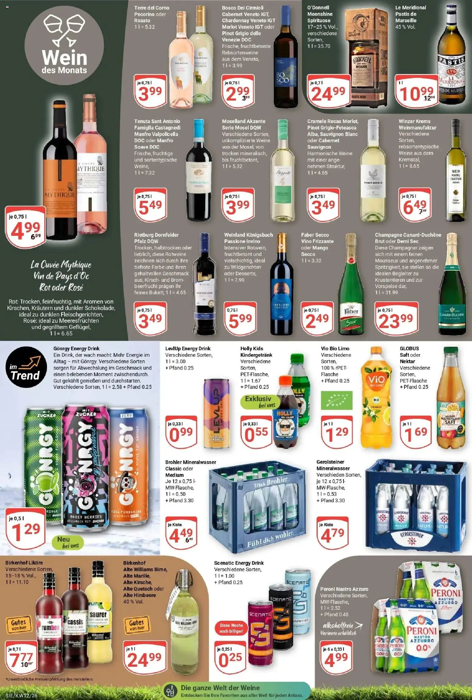 Globus prospekt Siegen	 – gültig ab 15.03.2026 | Seite: 23 | Produkte: Energy, Merlot, Wein, Gerolsteiner