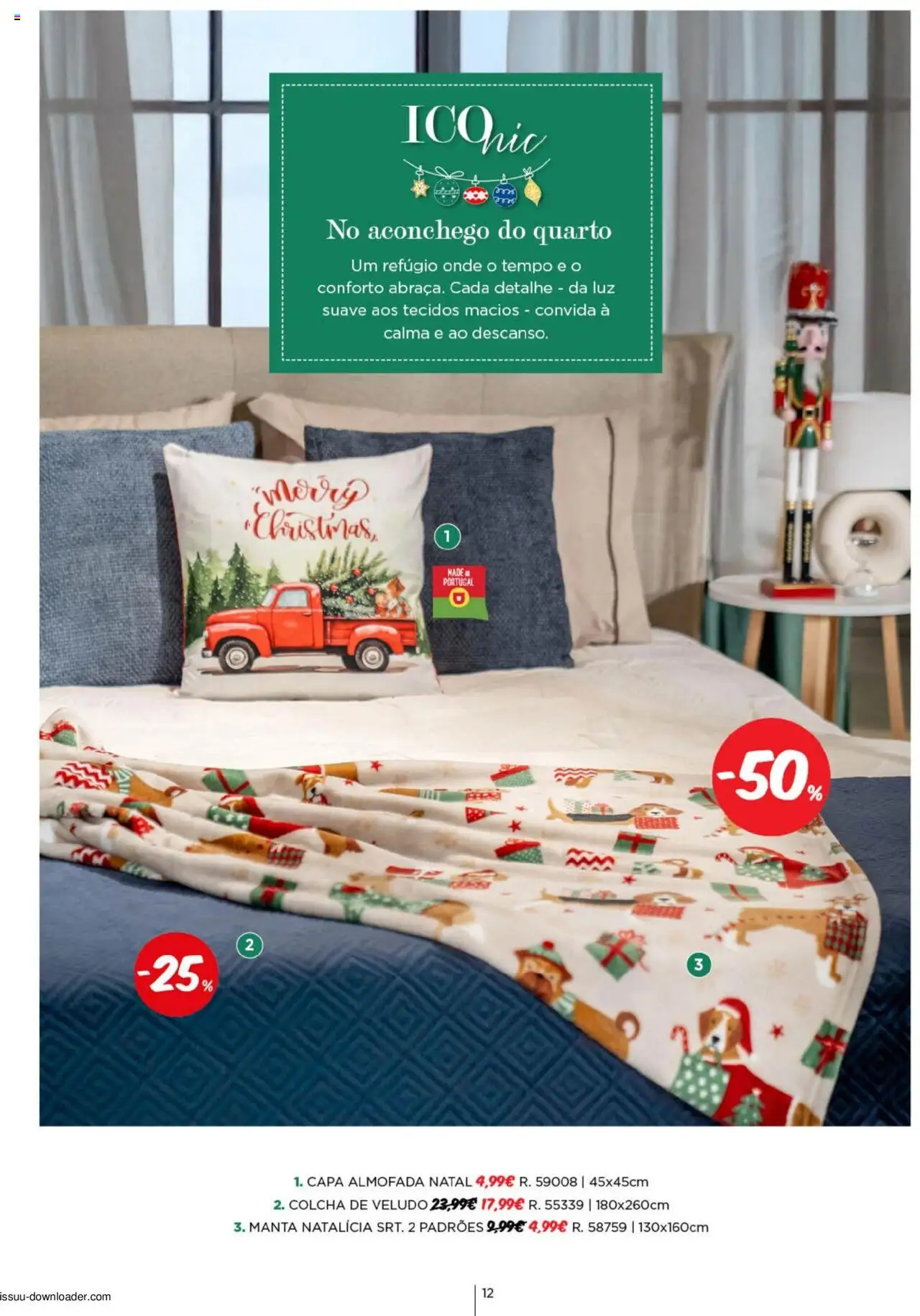 Espaço Casa Catálogo de Natal 2025 │ válido de 11.10.2025 | Página: 12 | Produtos: Almofada, Colcha