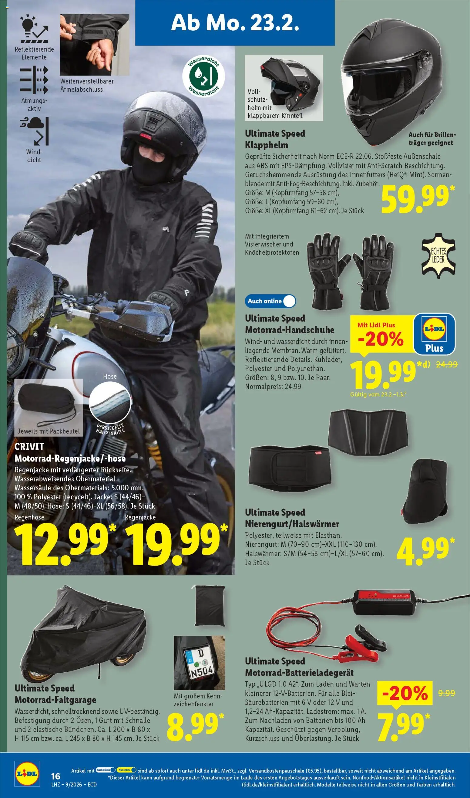 Lidl - Prospekt – gültig ab 23.02.2026 | Seite: 28 | Produkte: Regenjacke, Batterien, Jacke, Hose