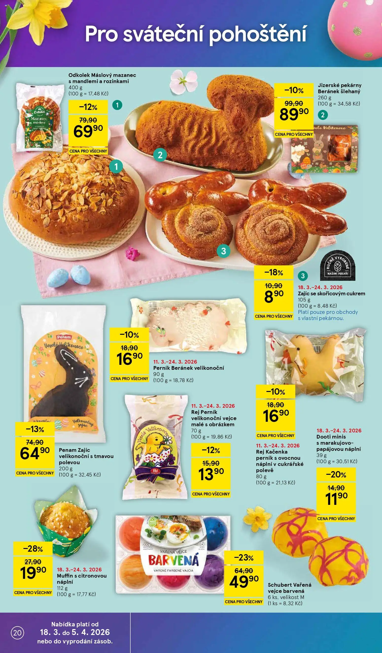 Tesco leták - Hypermarket od 18.03.2026 | Strana: 20 | Produkty: Vejce, Perník, Mazanec