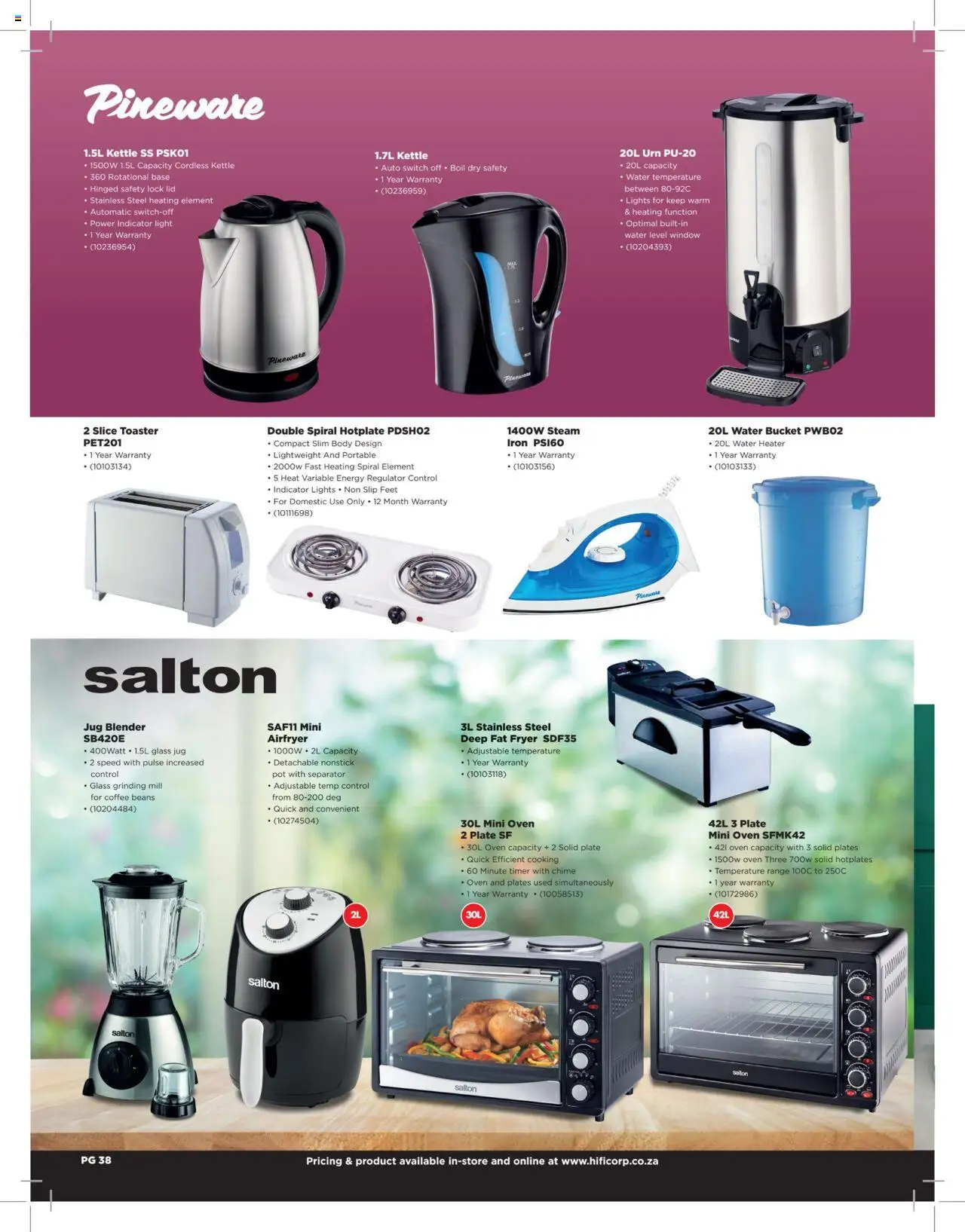 HiFi Corp - Extended Range Catalogue │ valid from 12.02.2024 | Page: 38 | Products: Timer, Toaster, Blender, Switch