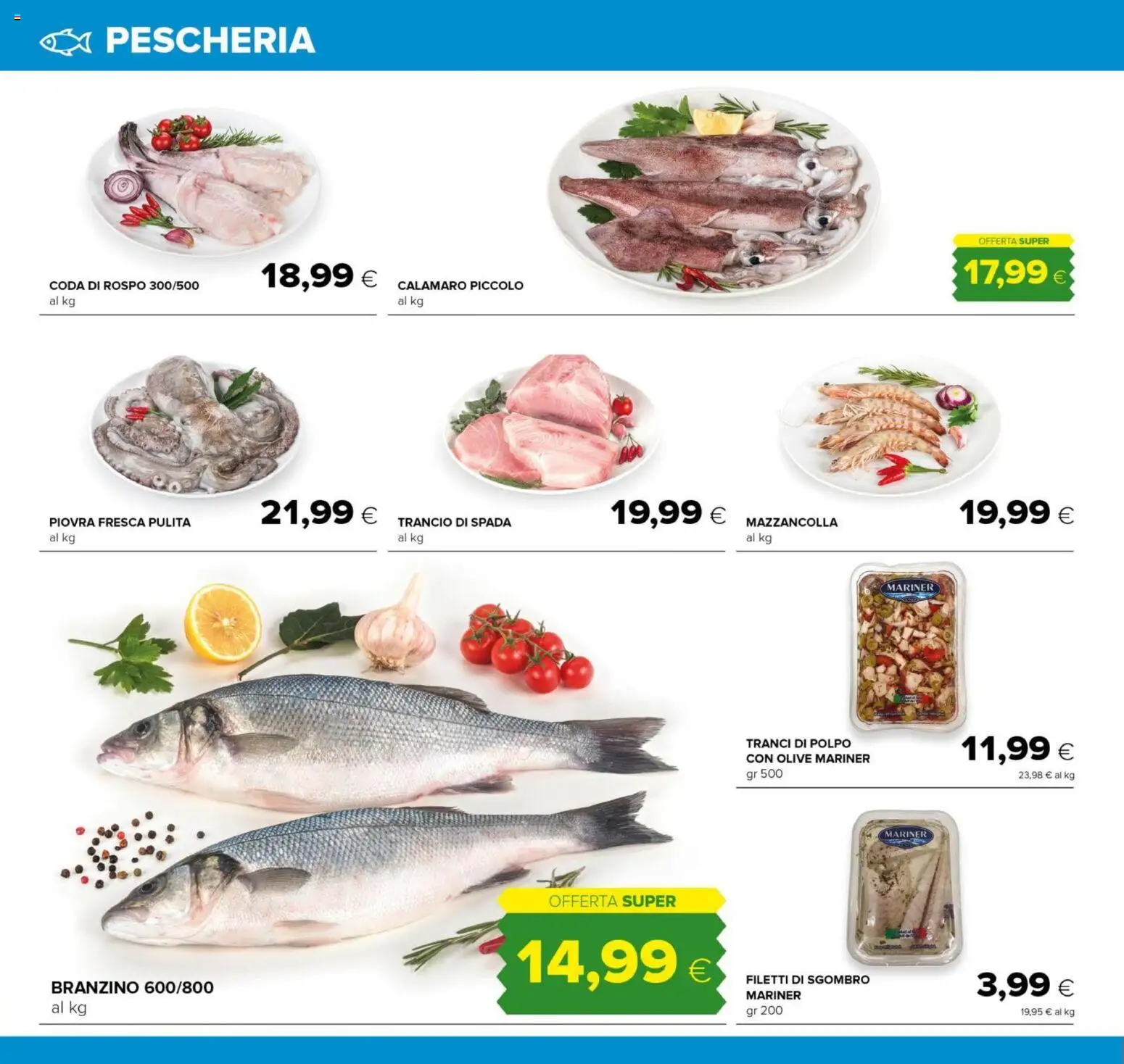 Volantino Oasi del 01.12.2025 | Pagina: 14 | Prodotti: Polpo, Branzino, Olive, Sgombro