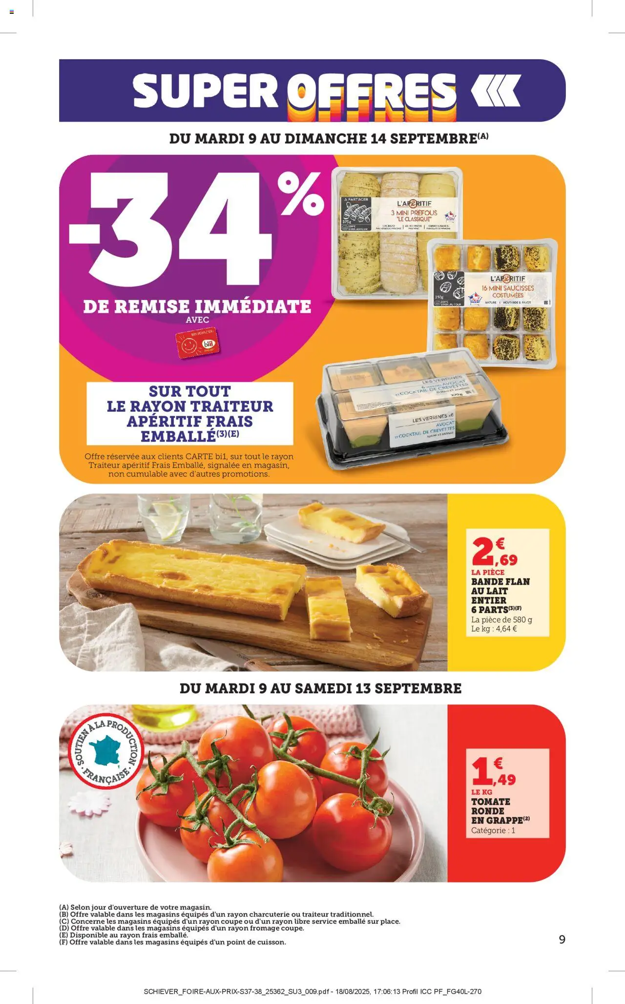  | Page: 9 | Produits: Lait entier, Four, Verrines, Moutarde