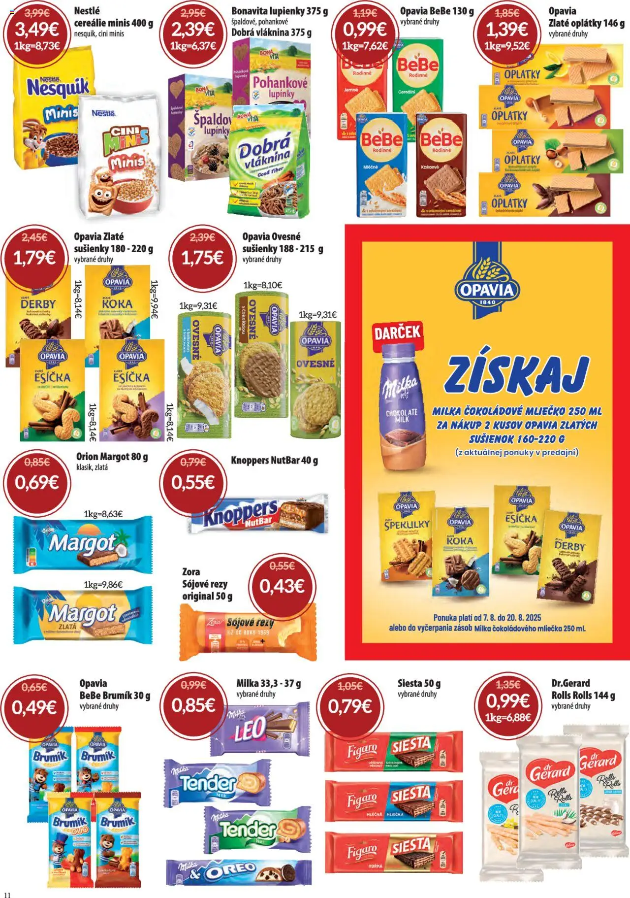 Nitrazdroj leták │ platný od 07.08.2025 | Strana: 11 | Produkty: Cini Minis, Cereálie, Milka, Nesquik