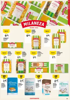Pré-visualização FARINHA INTEGRAL ESPELTA NACIONAL, Farinha integral espelta nacional, EMB.: 500 G válido de 11.12.2025 | Página: 33 | Produtos: Esparguete, Farinha de trigo, Milaneza, Massa