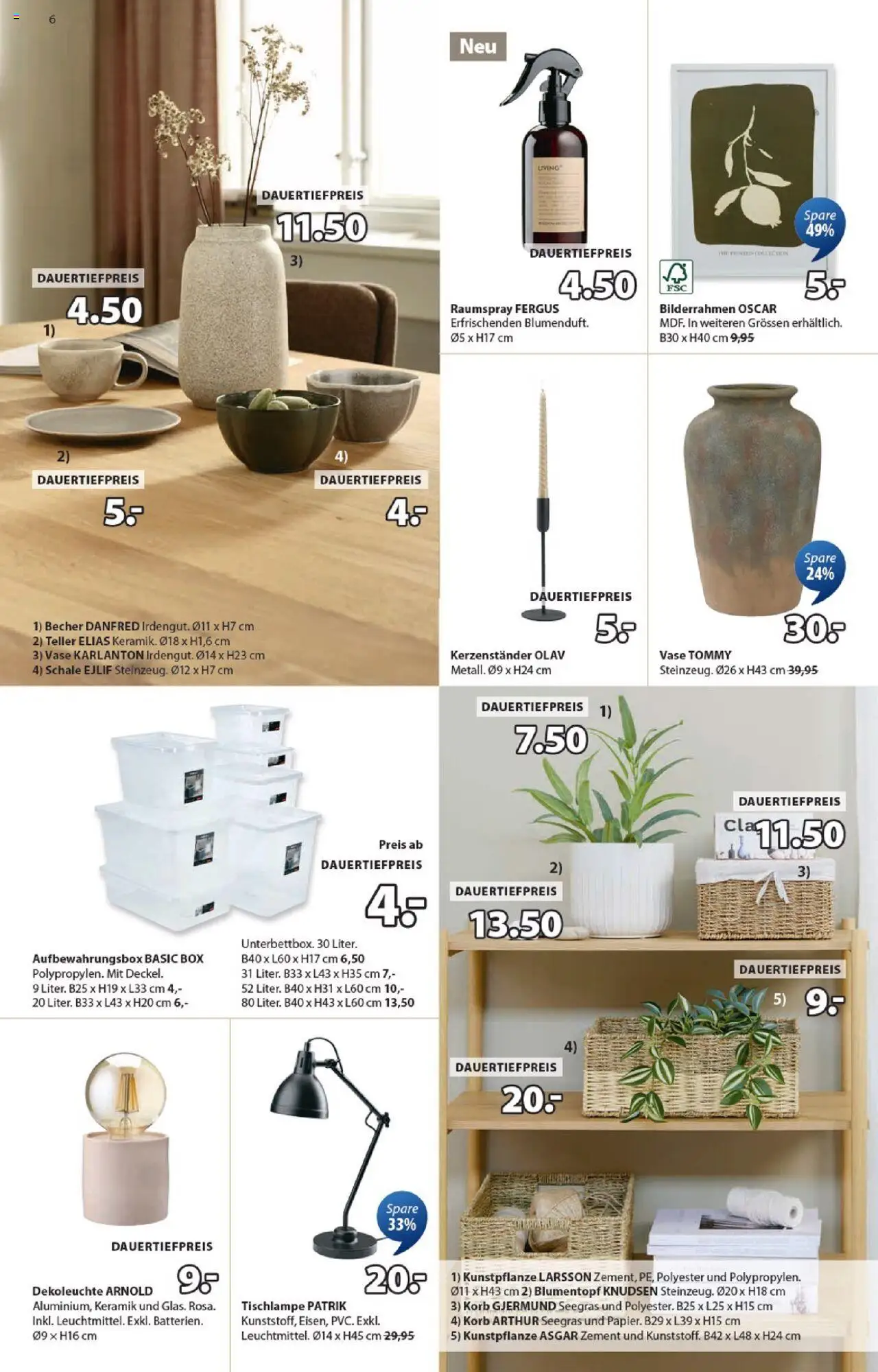 JYSK - Aktionen ab 19.08.2025 | Seite: 6 | Produkte: Box, Korb, Blumentopf, Vase