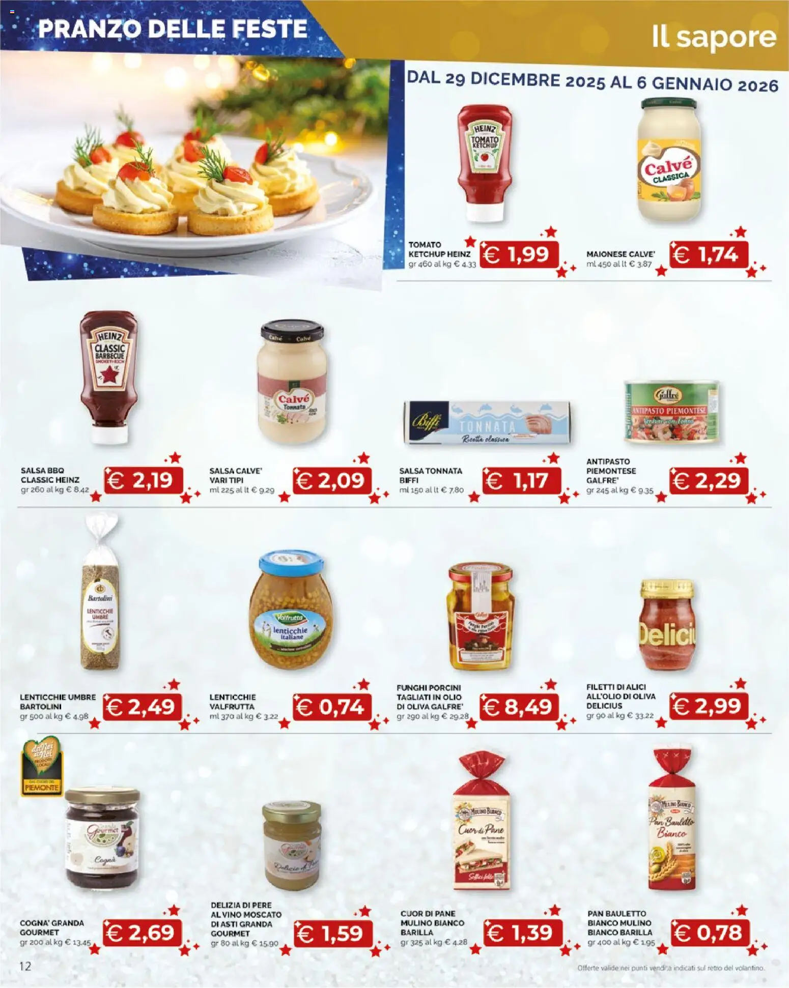 Volantino Mercatò del 29.12.2025 | Pagina: 12 | Prodotti: Ketchup, Maionese, Vino, Funghi