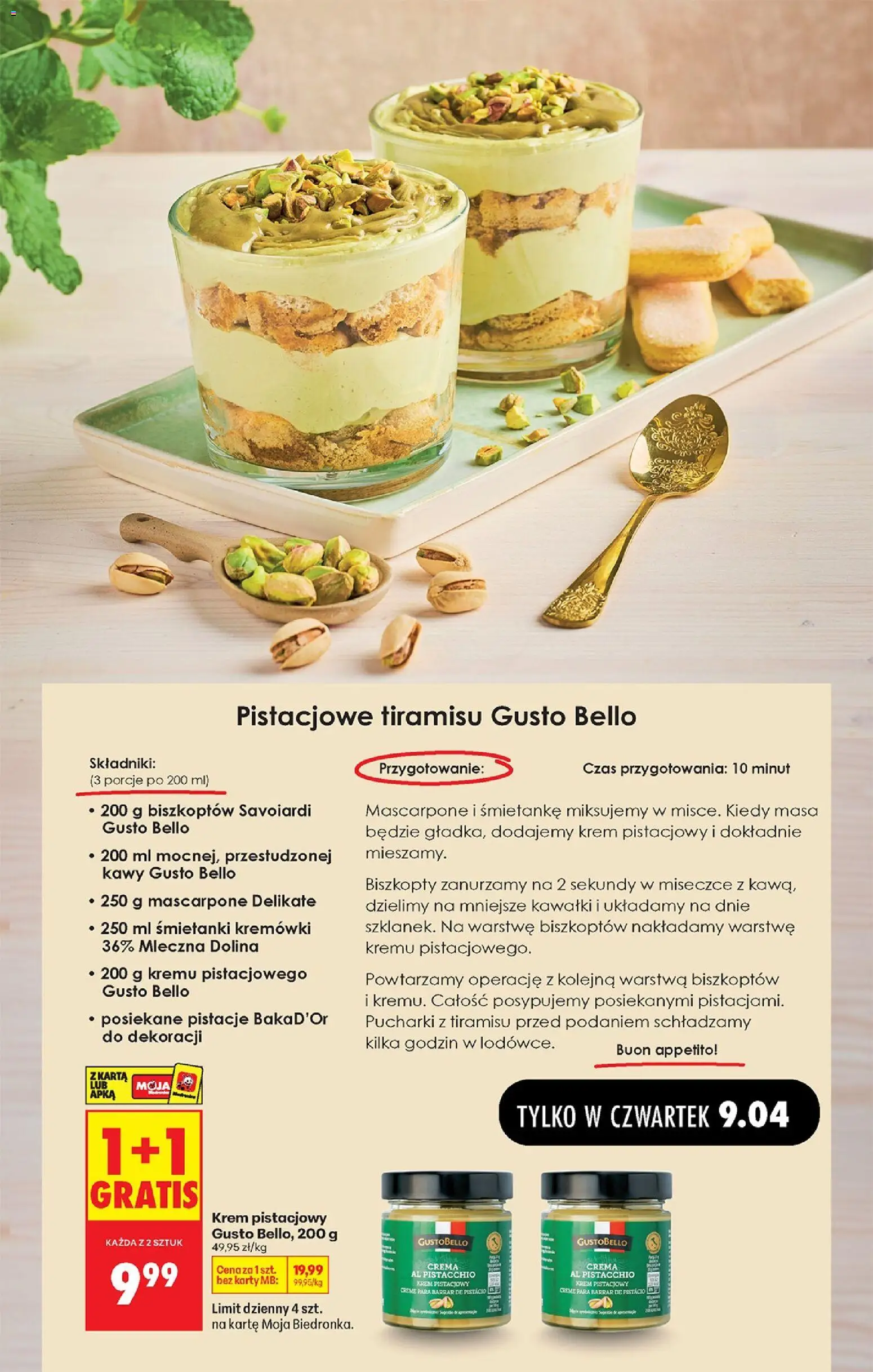 Biedronka gazetka od czwartku od 09.04.2026 | Strona: 43 | Produkty: Karta, Tiramisu, Mascarpone, Krem