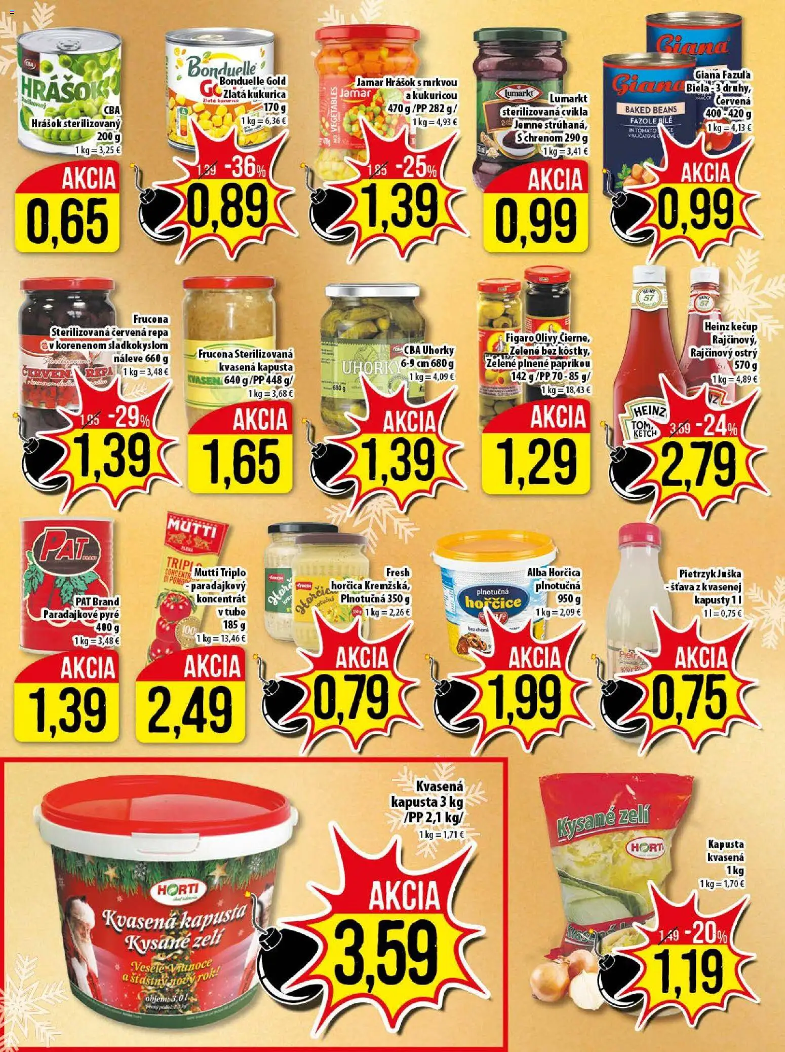 Nové Klas akcie – leták je platný od 08.12.2025 | Strana: 17 | Produkty: Kapusta, Hrášok, Kukurica, Uhorky