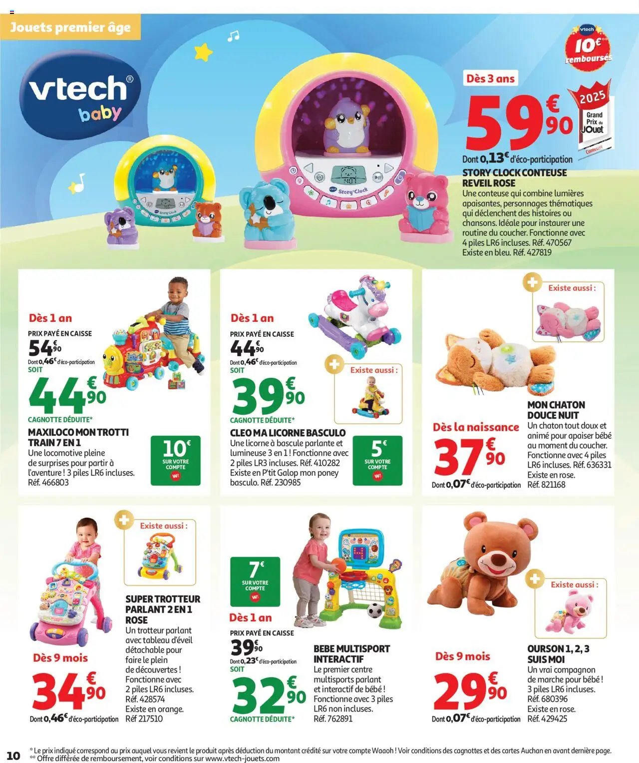 {H1} | Page: 10 | Produits: Réveil, Jouets, Piles