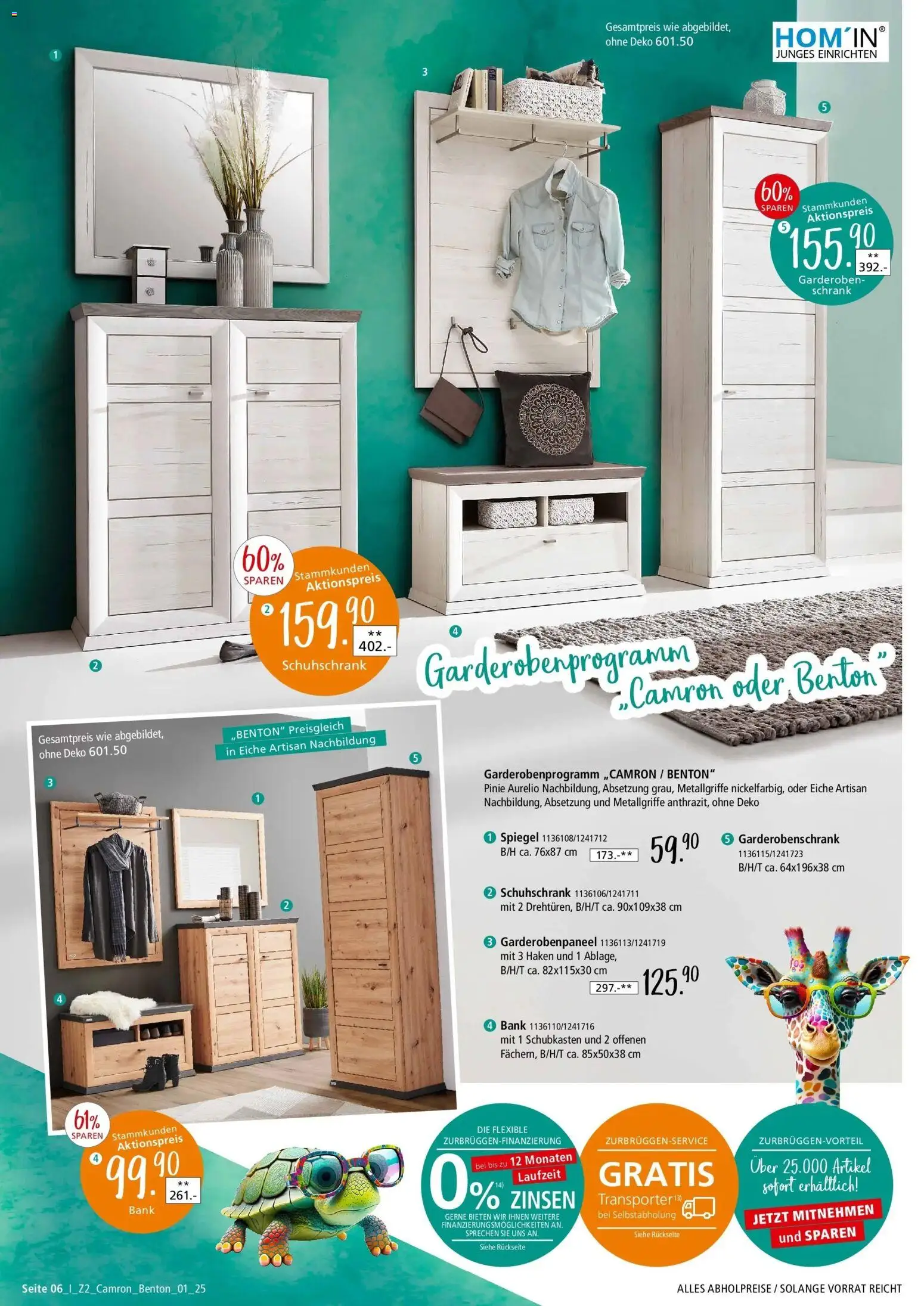 Zurbrüggen - Zurbrüggen: Home Sweet Home – gültig ab 12.12.2025 | Seite: 6 | Produkte: Schrank, Spiegel, Garderobenschrank