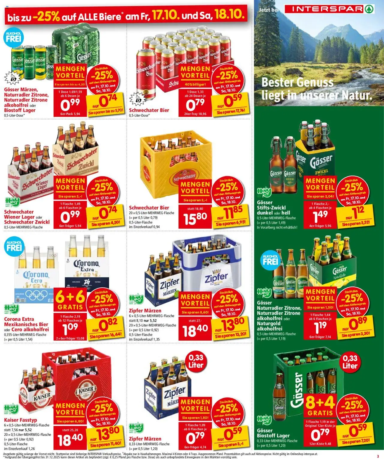 Interspar Flugblatt - Salzburg gültig ab 16.10.2025 | Seite: 4 | Produkte: Zitrone, Bier