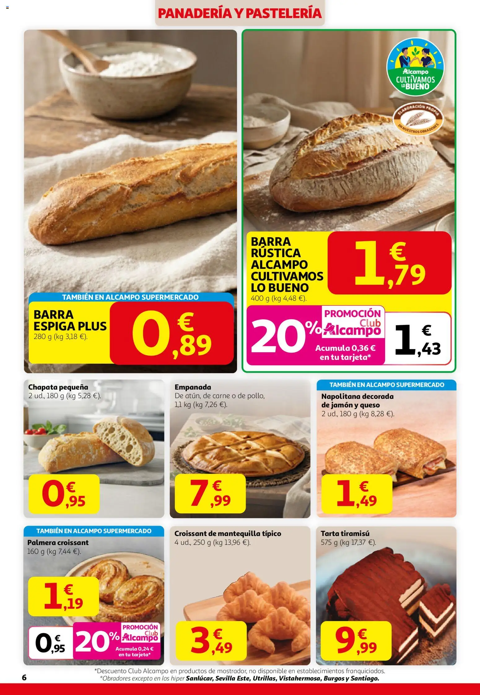 Alcampo -  HG Madrid Unificado │ válido desde el 12.02.2026 | Página: 6 | Productos: Queso, Jamón, Croissant, Συσκευή ροής