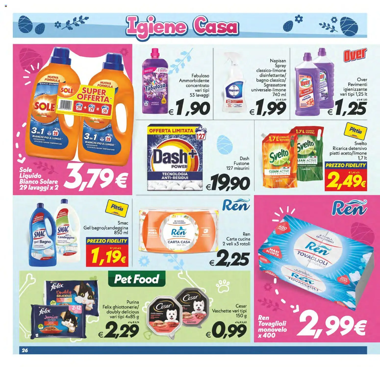 Volantino SuperConveniente del 27.03.2026 | Pagina: 26 | Prodotti: Sgrassatore, Limone, Bagno, Vaschette