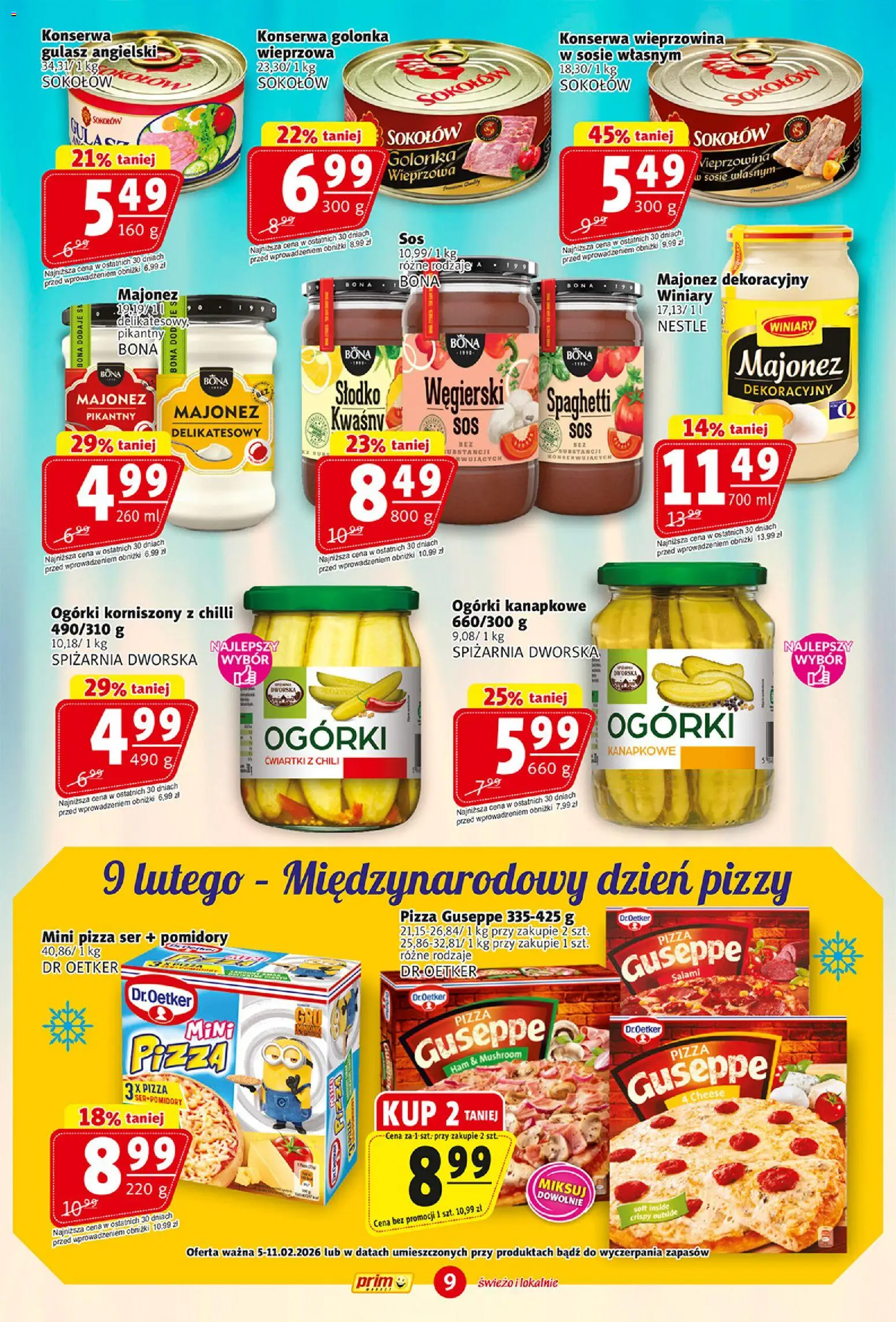 Prim Market Gazetka od 05.02.2026 | Strona: 9 | Produkty: Chili, Ser, Wieprzowina, Ogórki