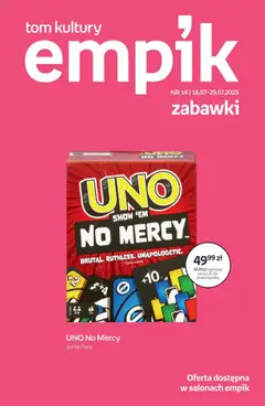 Pogląd oferty "Empik promocje - Tom kultury Zabawki, Art.Szkolne" - ważna od 16.07.2025