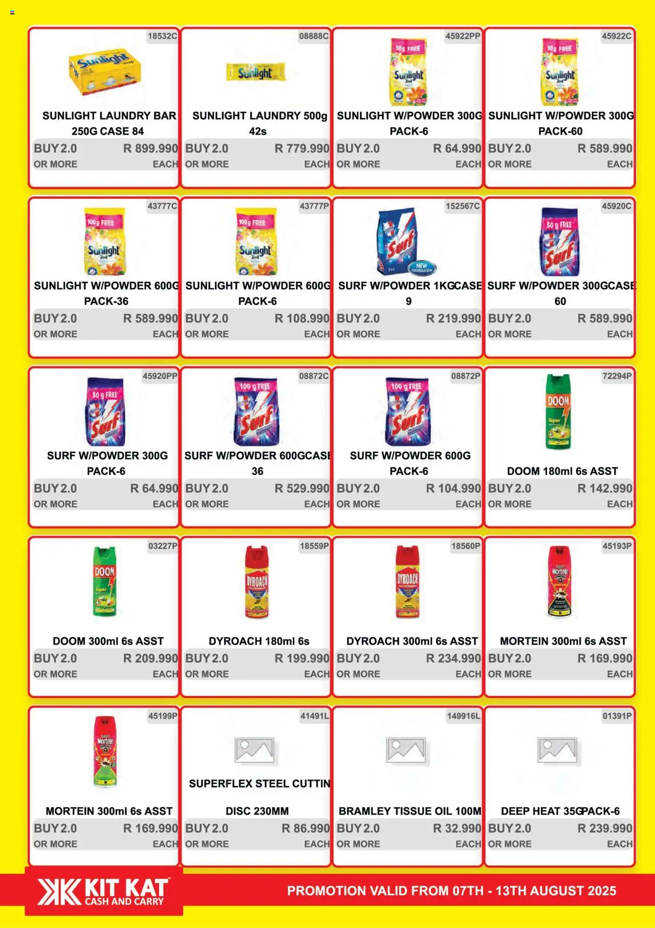 KIT KAT Cash & Carry Weekly Traders Special │ valid from 07.08.2025 | Page: 28 | Products: Tissue oil, Case, Oil