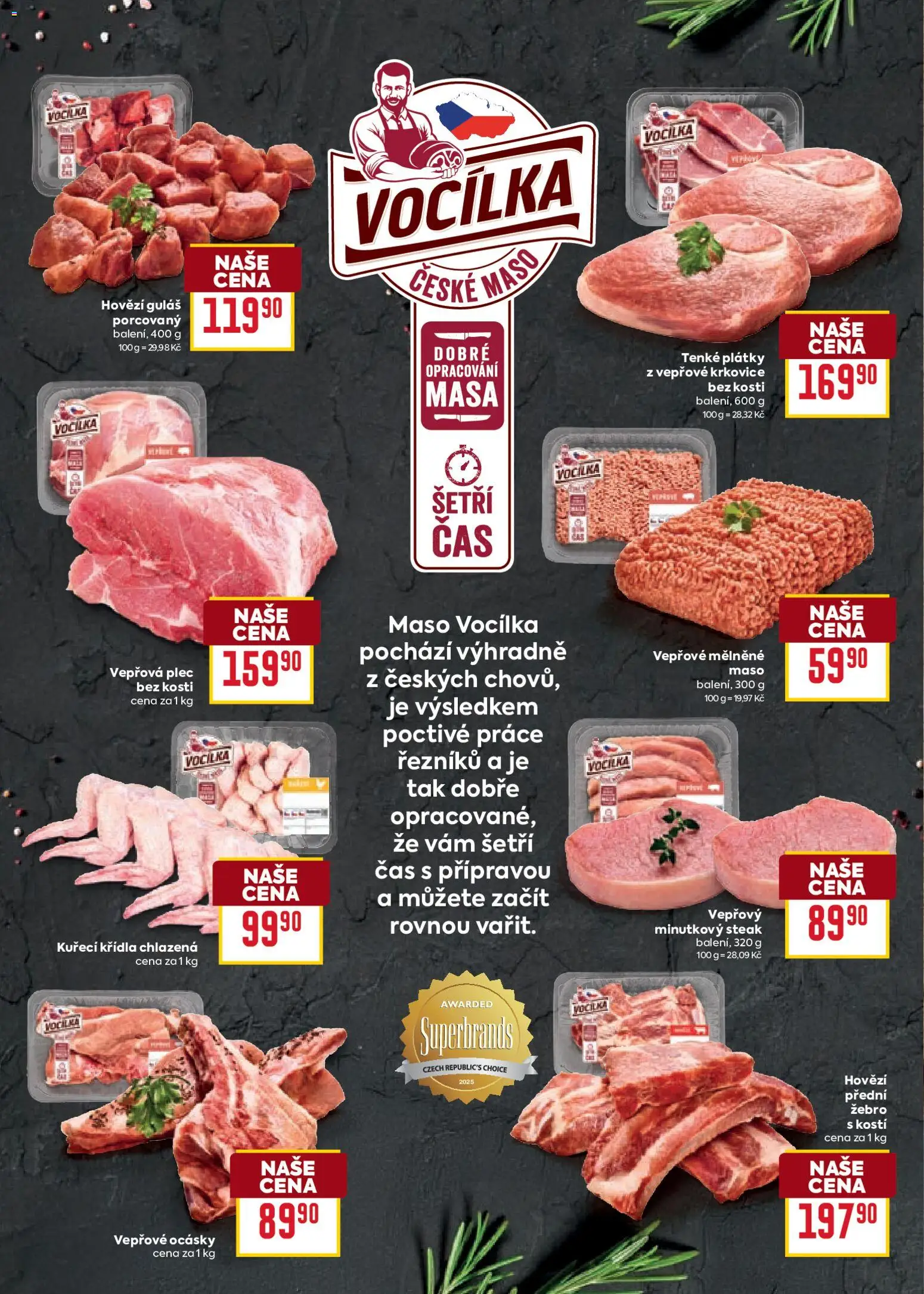 Billa Velký leták od 12.11.2025 | Strana: 6 | Produkty: Hovězí, Kuřecí Křídla, Vepřová plec, Guláš