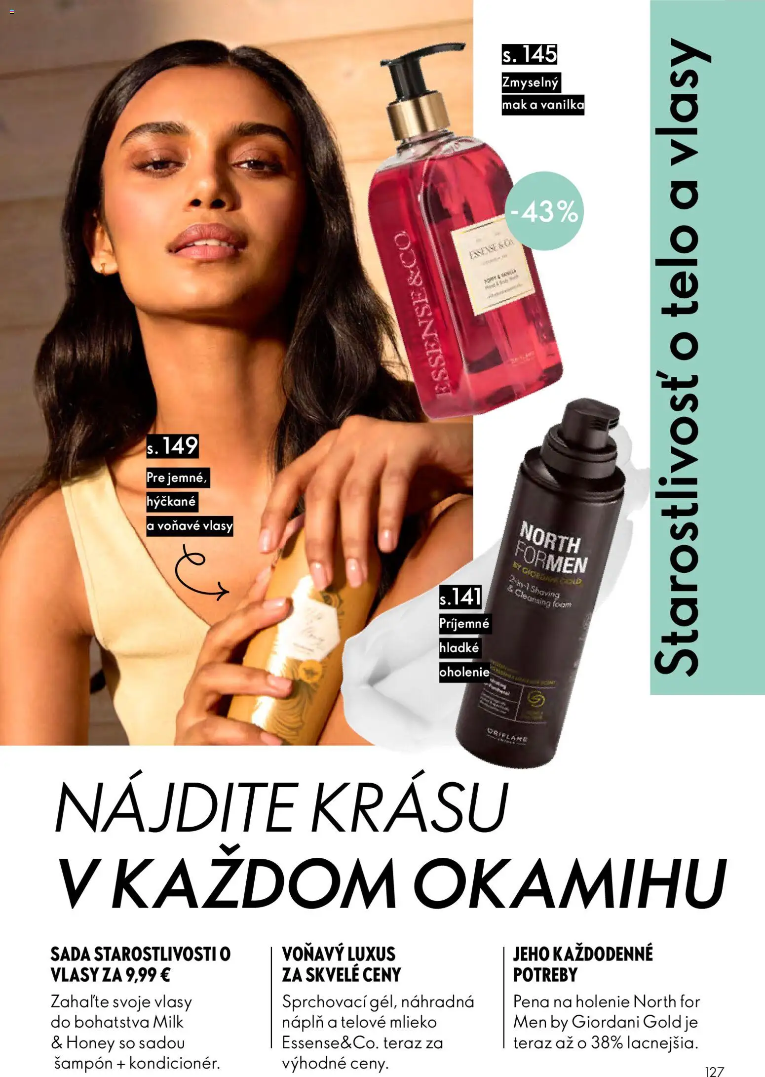 Nové Oriflame akcie – leták je platný od 04.03.2026 | Strana: 127 | Produkty: Mlieko, Pena na holenie, Telové mlieko, Mak