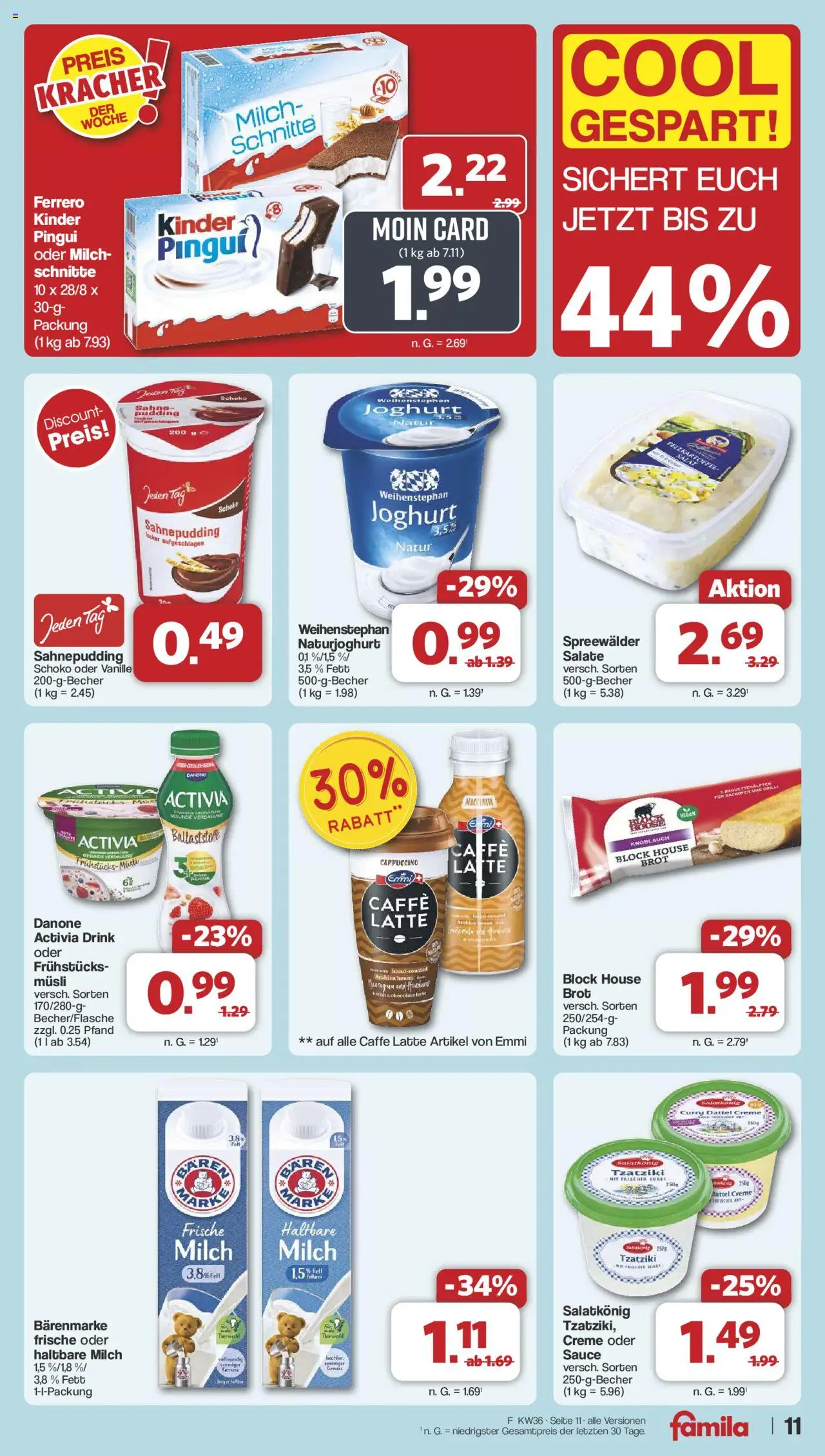 Famila Nordwest Markt - Angebote - gültig ab dem 01.09.2025 | Seite: 14 | Produkte: Pudding, Knoblauch, Dattel, Salat