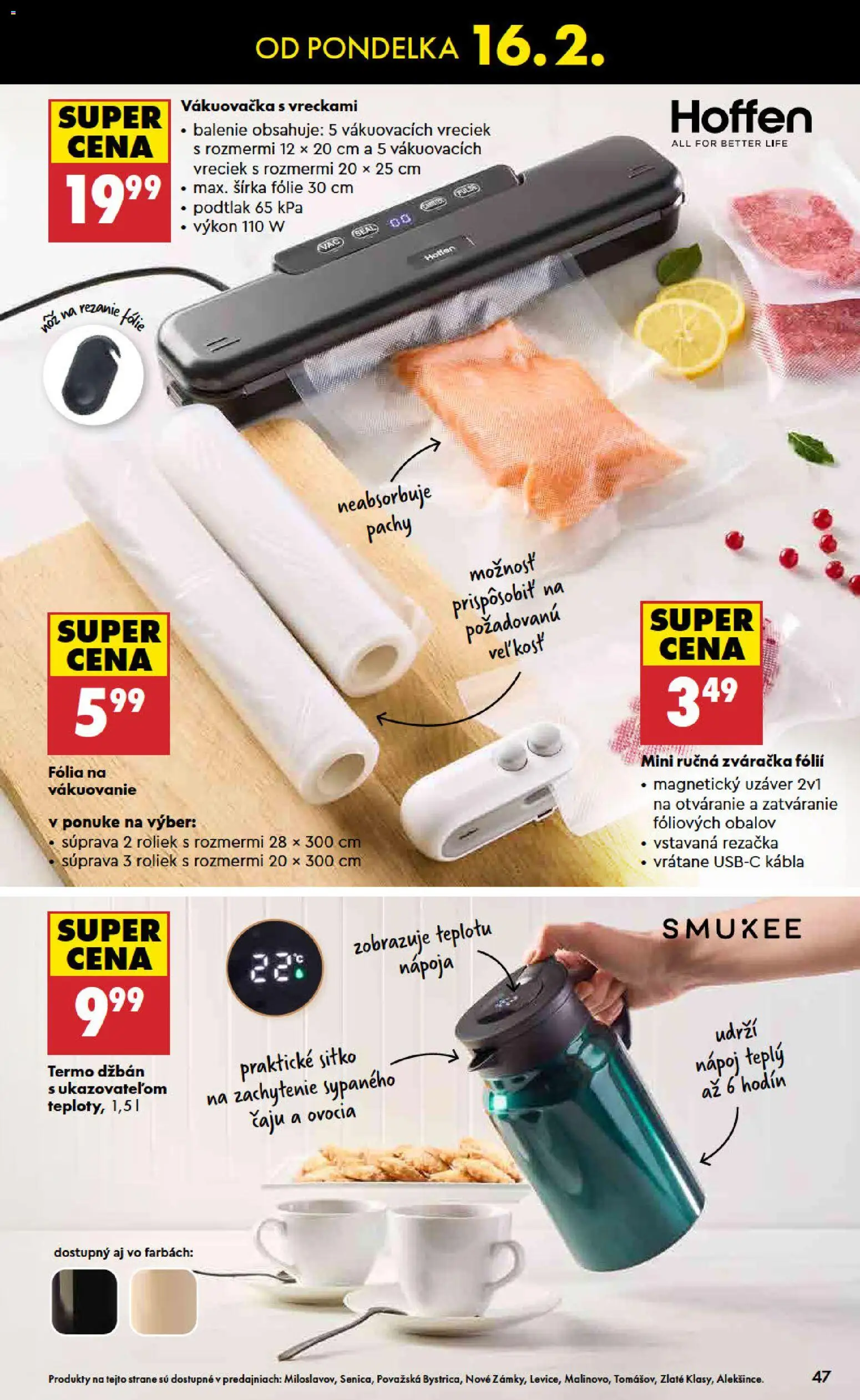 Nové Biedronka akcie – leták je platný od 12.02.2026 | Strana: 47 | Produkty: Zváračka, Rezačka, Vákuovačka