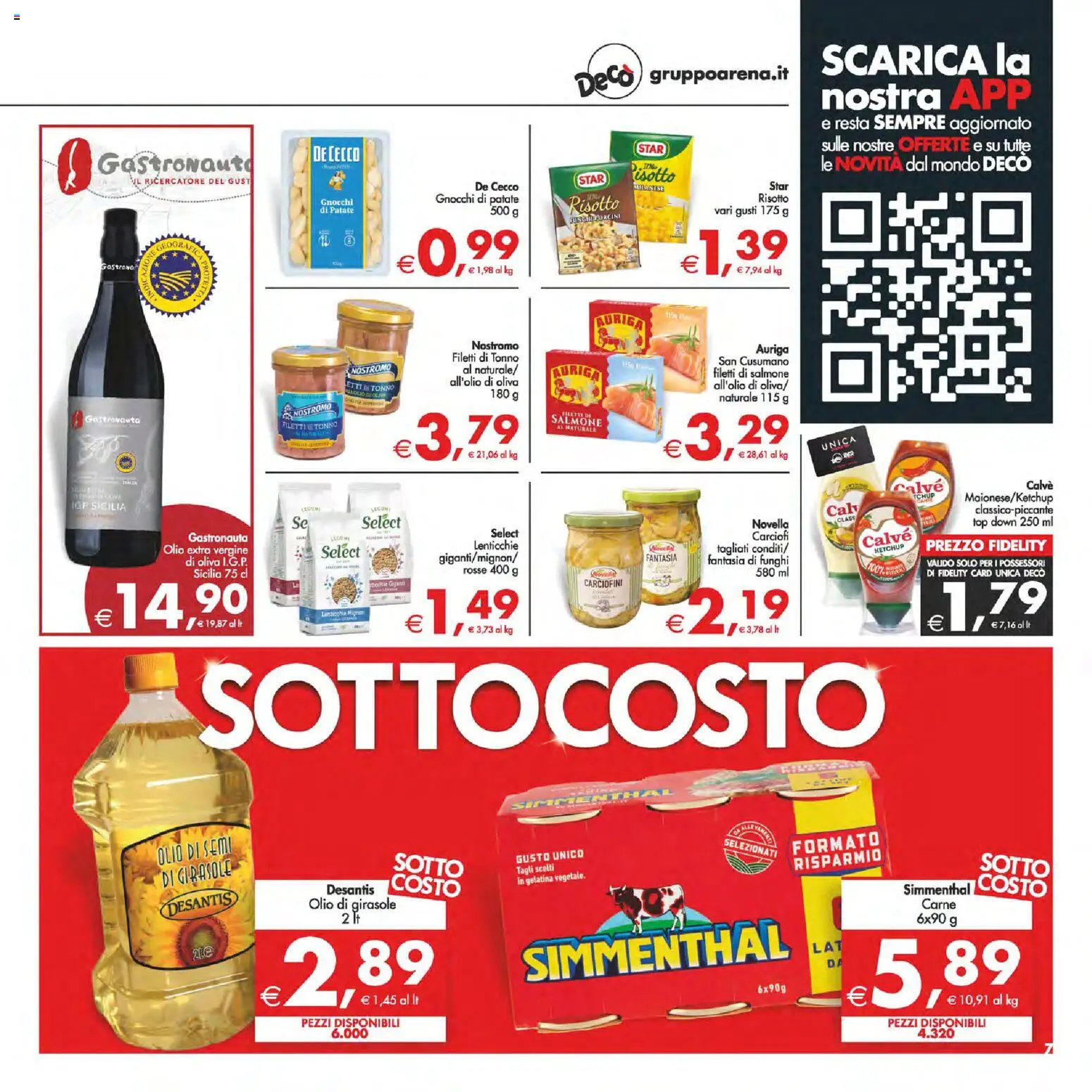 Volantino Decò del 24.10.2025 | Pagina: 7 | Prodotti: Lenticchie, Tonno, Olio extra vergine, Olio di girasole
