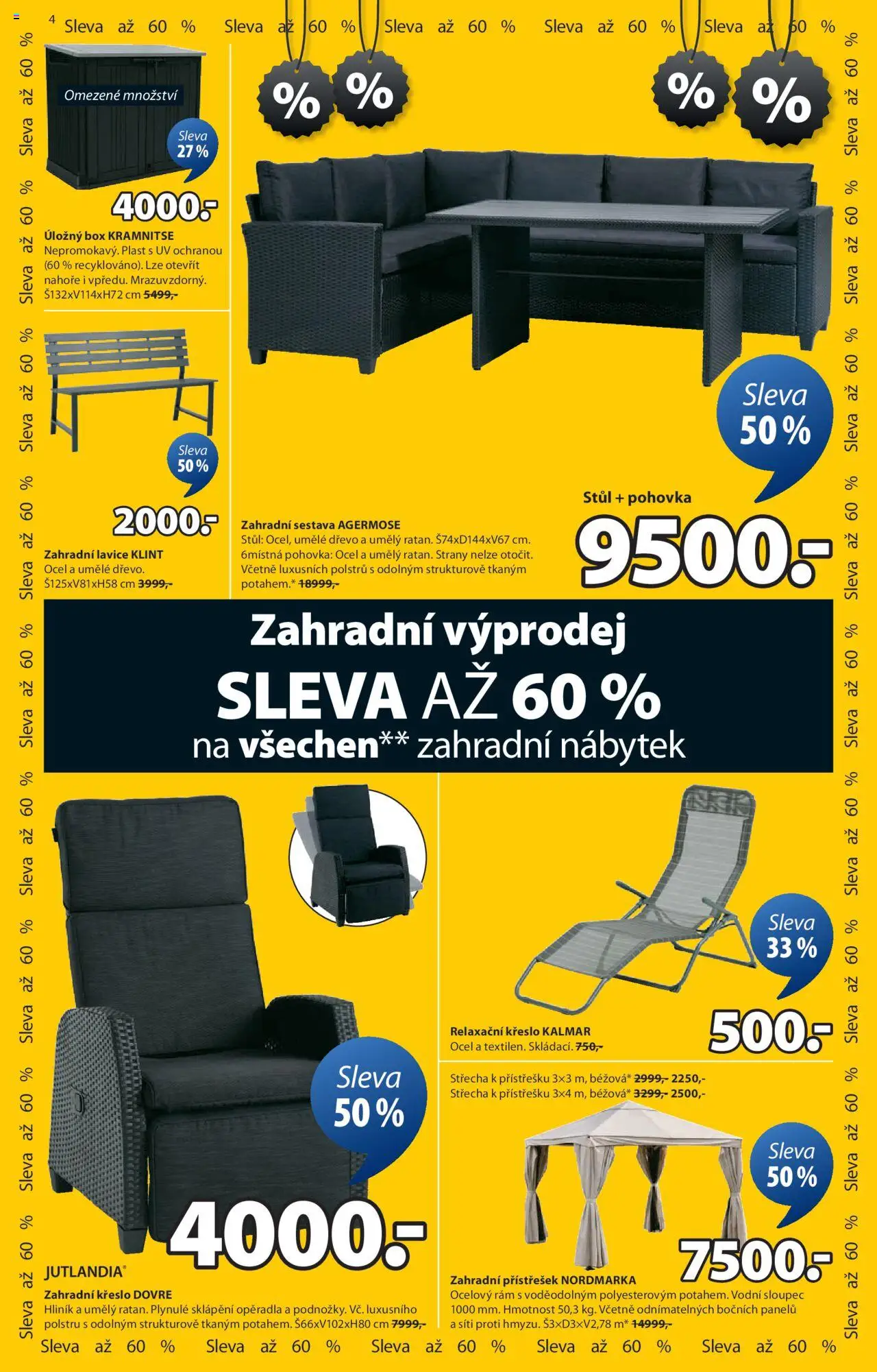 JYSK leták - Záhradní výprodej od 30.07.2025 | Strana: 4 | Produkty: Box, Nábytek, Stůl, Zahradní nábytek