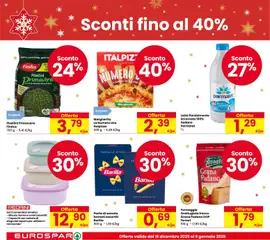 Anteprima del volantino Eurospar Bologna catalogo valido a partire dal 16.12.2025 | Pagina: 2 | Prodotti: Formaggio, Pasta, Grana Padano, Latte parzialmente scremato