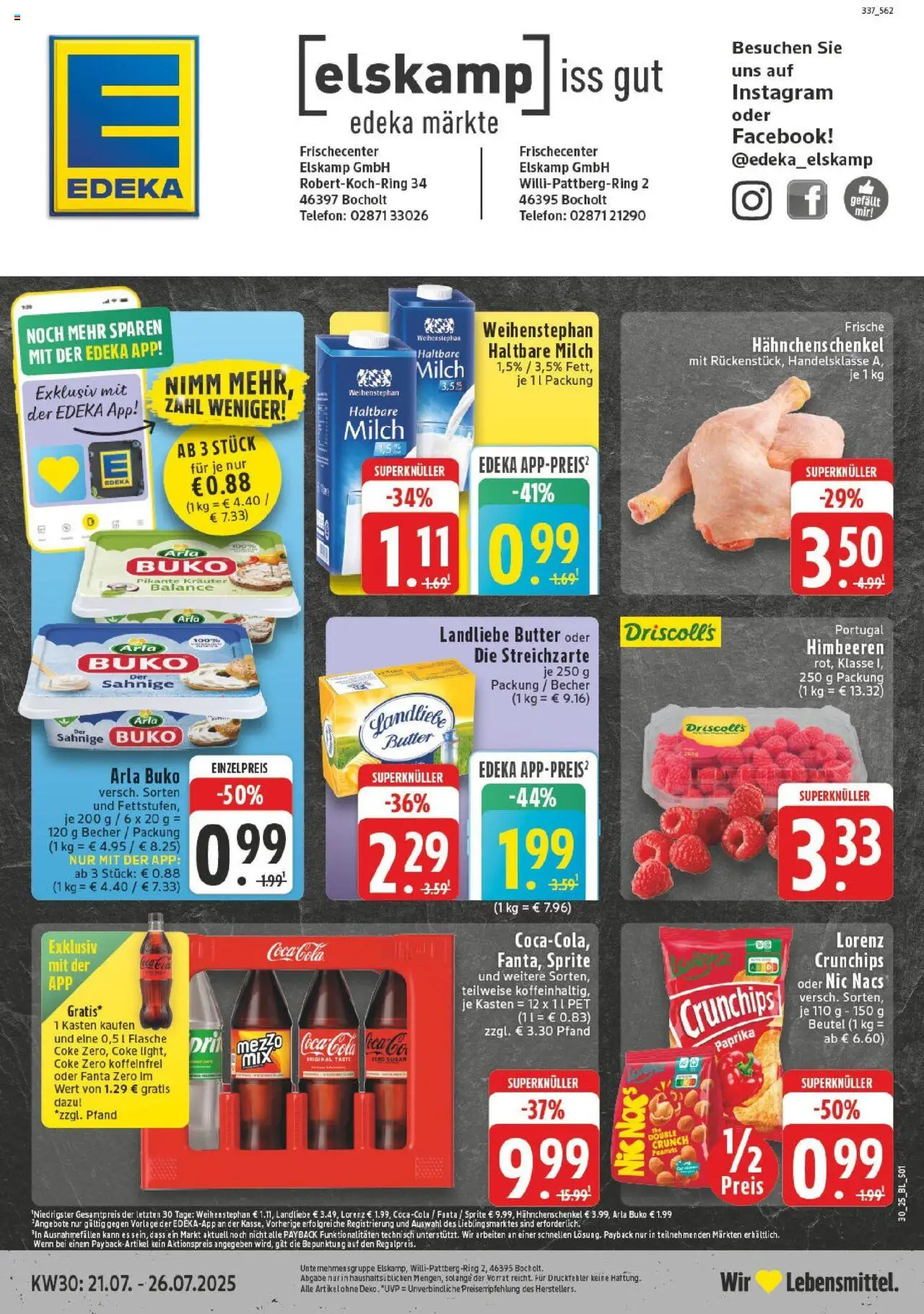 Edeka prospekt Bocholt-Sternern	 - gültig ab dem 20.07.2025 | Seite: 1 | Produkte: Coca cola, Sprite, Cola, Telefon